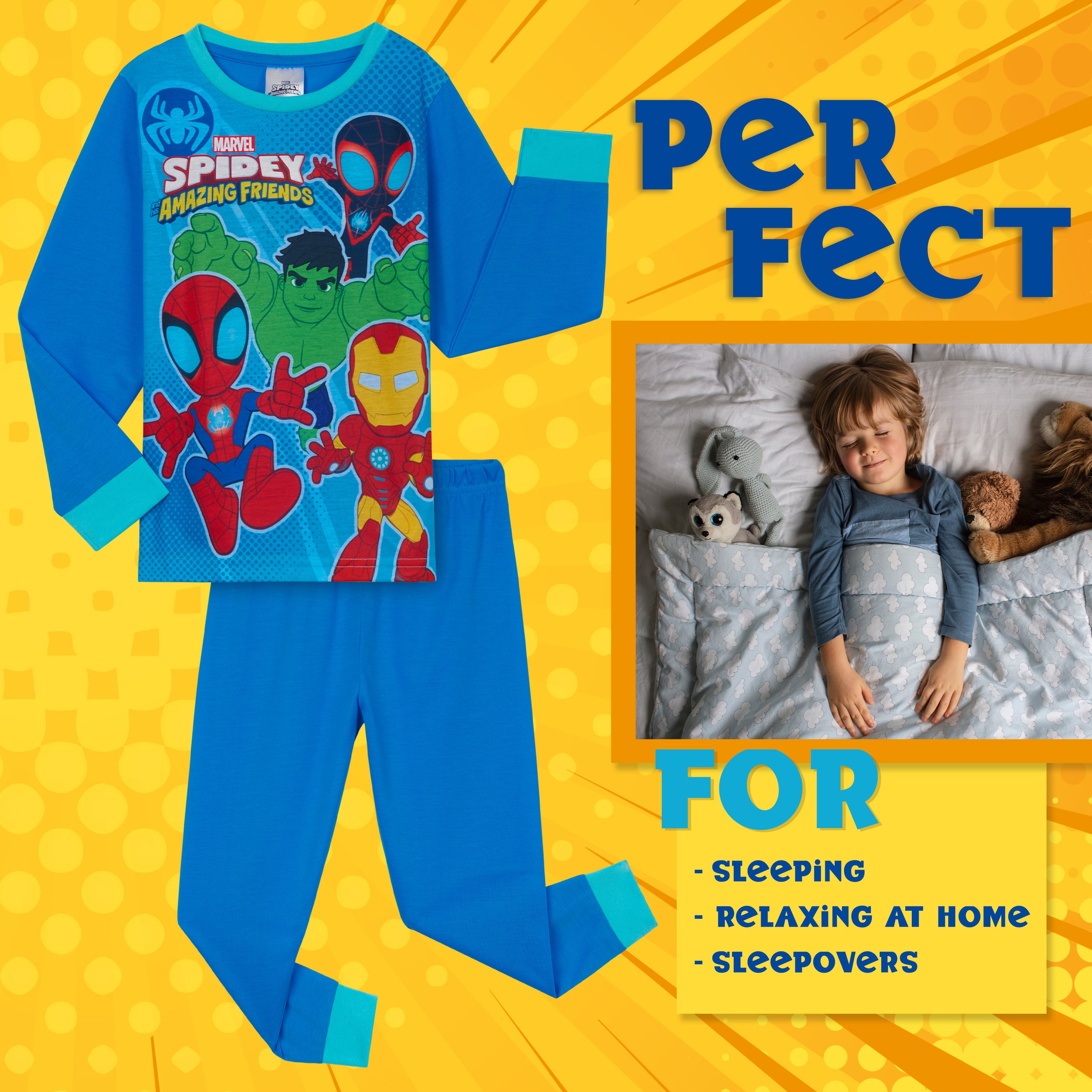 marvel-spiderman-pyjama-gar-on-2-pi-ces-respirant image 3