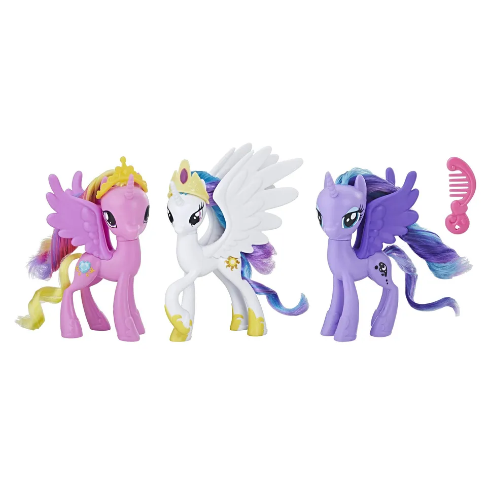 my-little-pony-friendship-is-magic-figurine-3-poneys-princesses-7-5-cm image 1