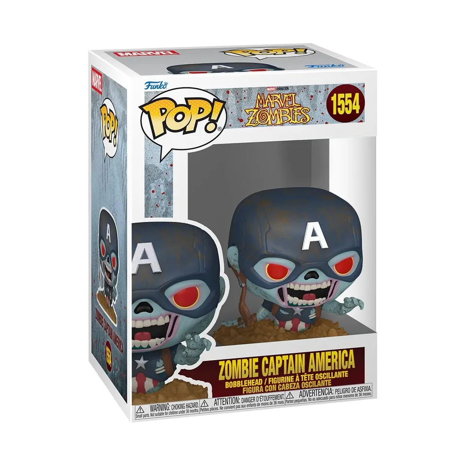 funko-pop-marvel-zombies-zombie-captain-america-figurine-vinyle-9-5-cm image 1