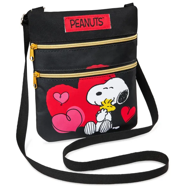 snoopy-peanuts-sac-bandouli-re-fille-2-poches-sangle-r-glable image 1