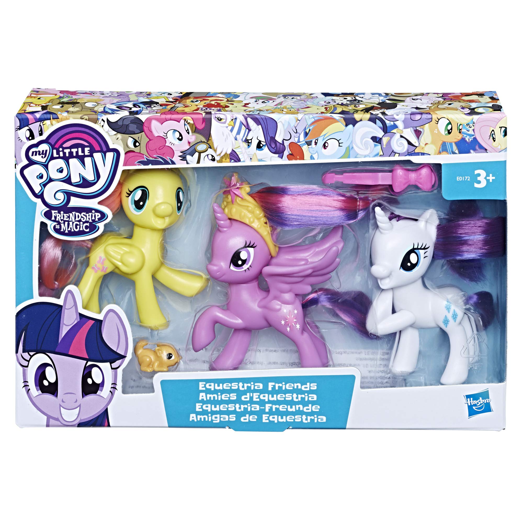 my-little-pony-pack-3-figurines-7-5-cm-rarity-twilight-fluttershy image 2