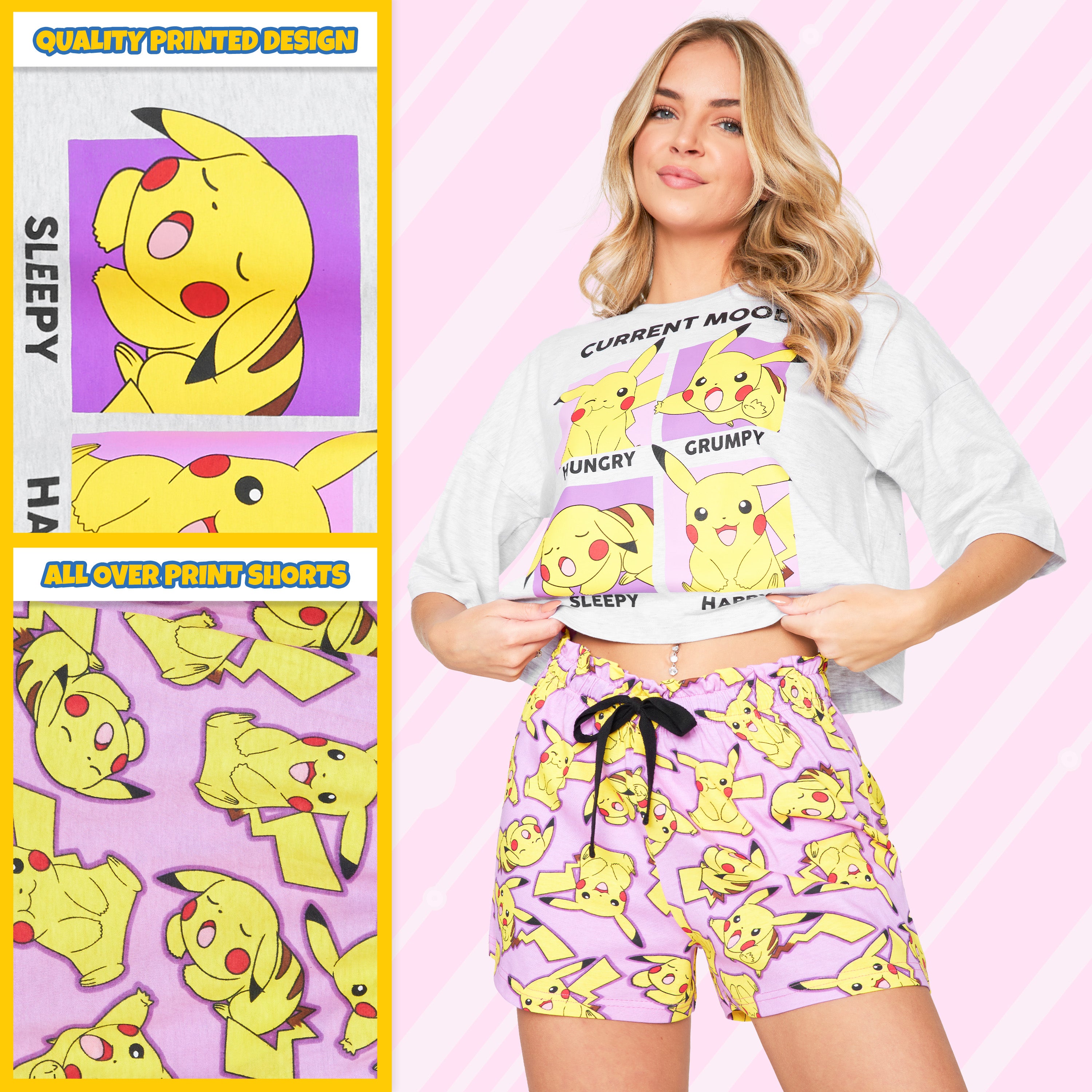 get-trend-pok-mon-pyjama-femme-pikachu-2-pi-ces-taille-m image 3