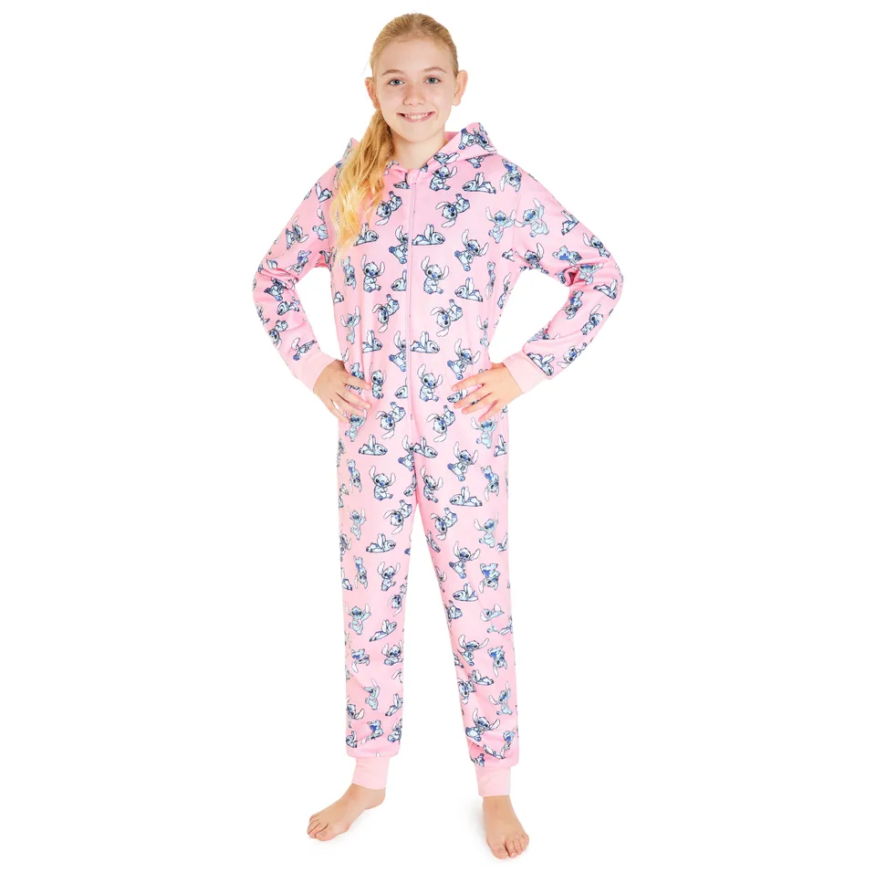 disney-grenouill-re-fille-stitch-rose-polaire-9-10-ans image 1