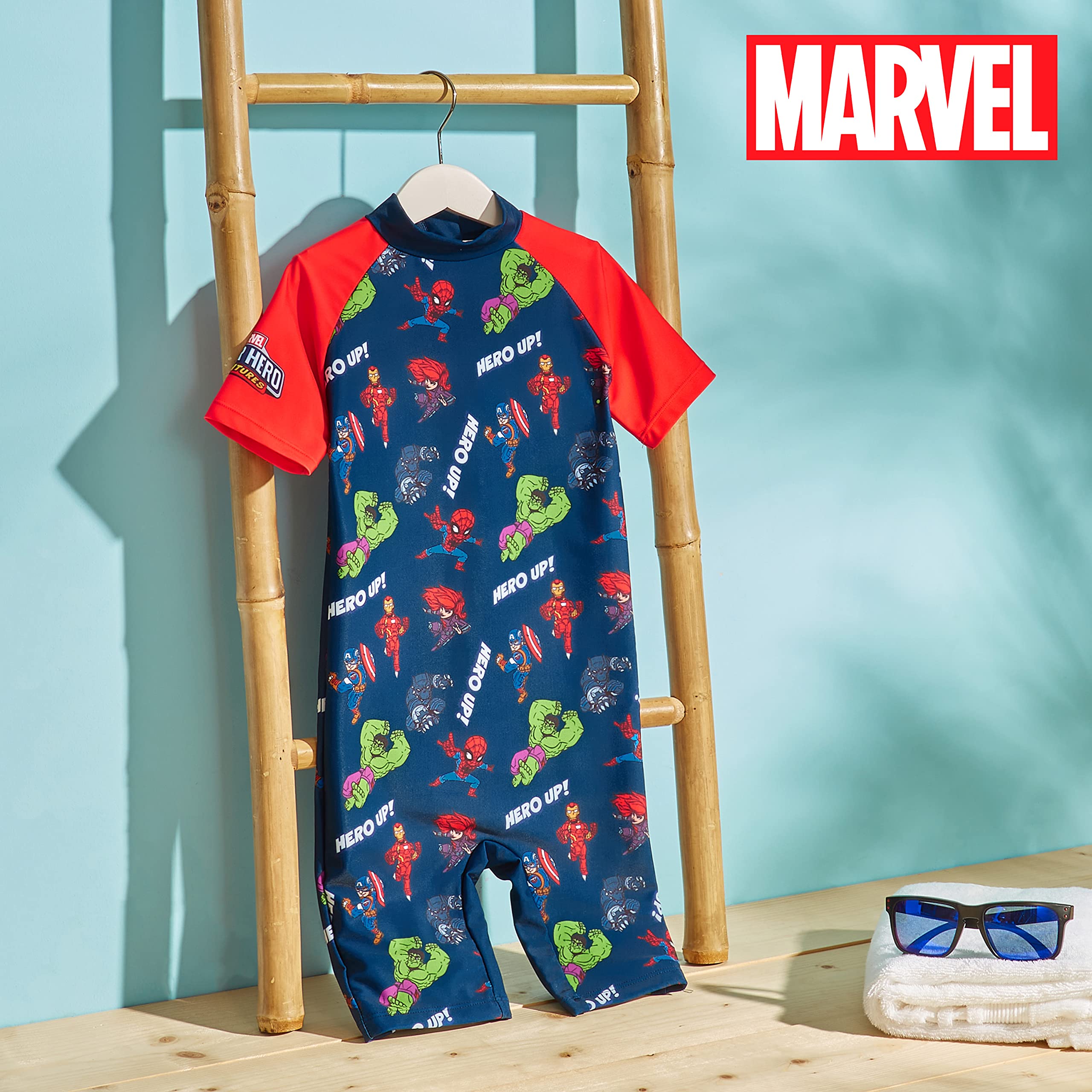 marvel-avengers-maillot-de-bain-gar-on-rouge-navy-7-8-ans image 3