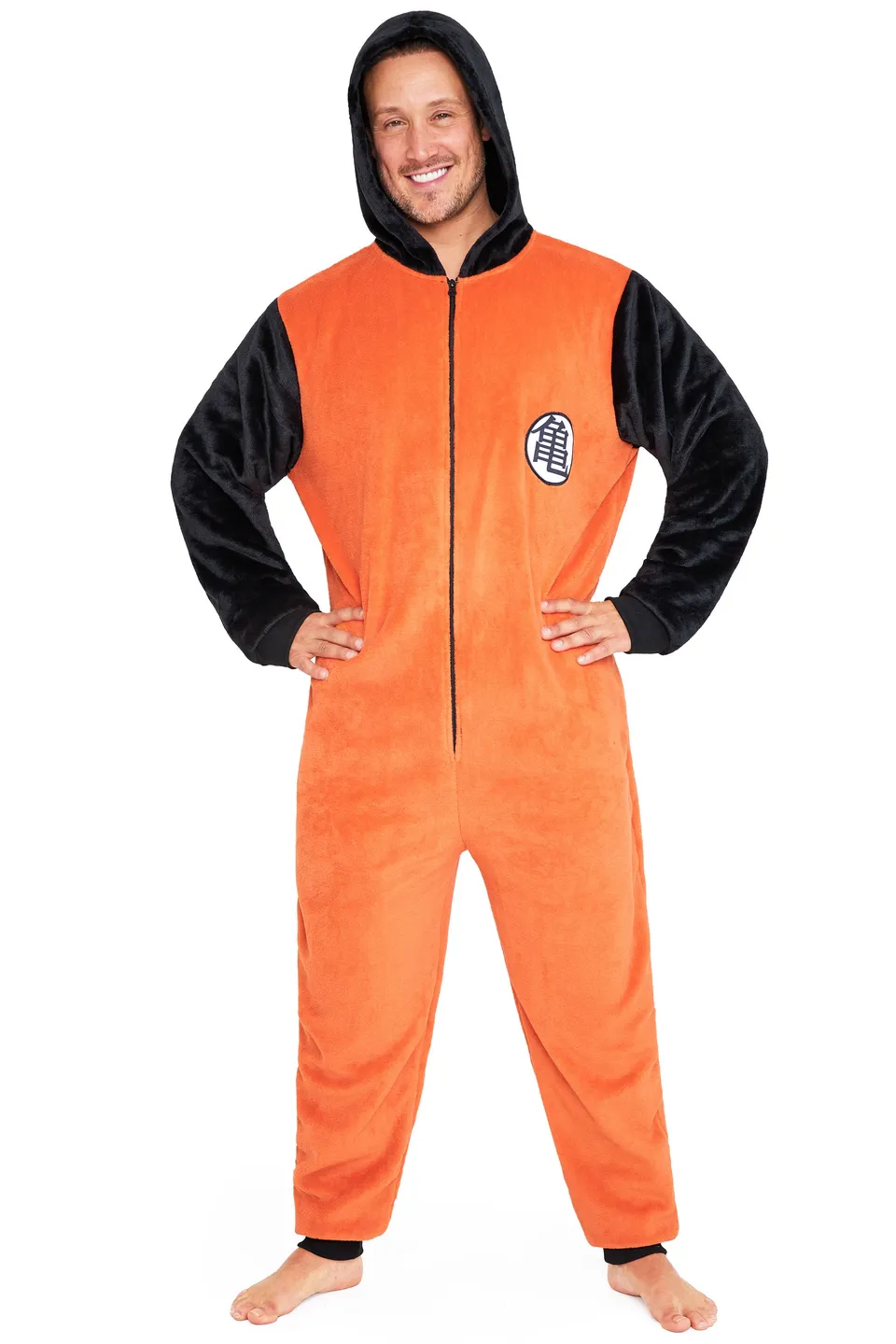 get-trend-men-combinaison-dragon-ball-z-polaire-capuche-orange image 1