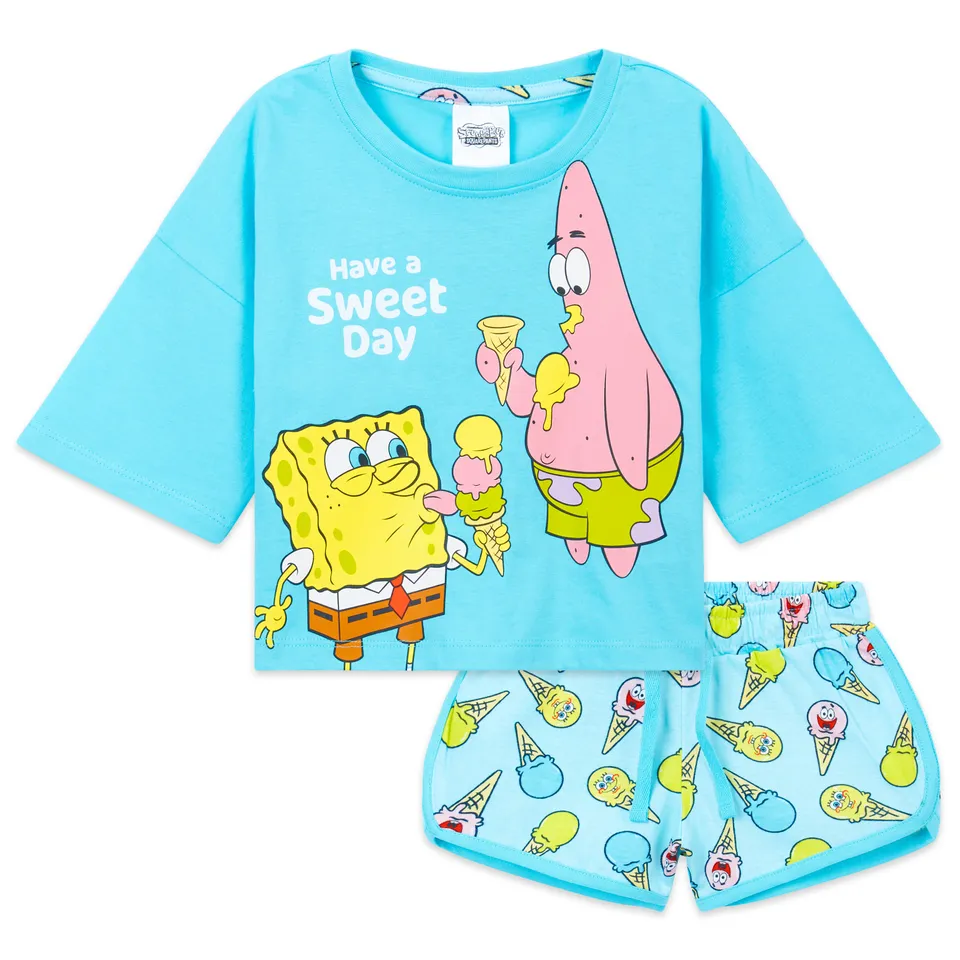 bob-l-ponge-girls-pyjama-fille-short-coton-3-14-ans image 1