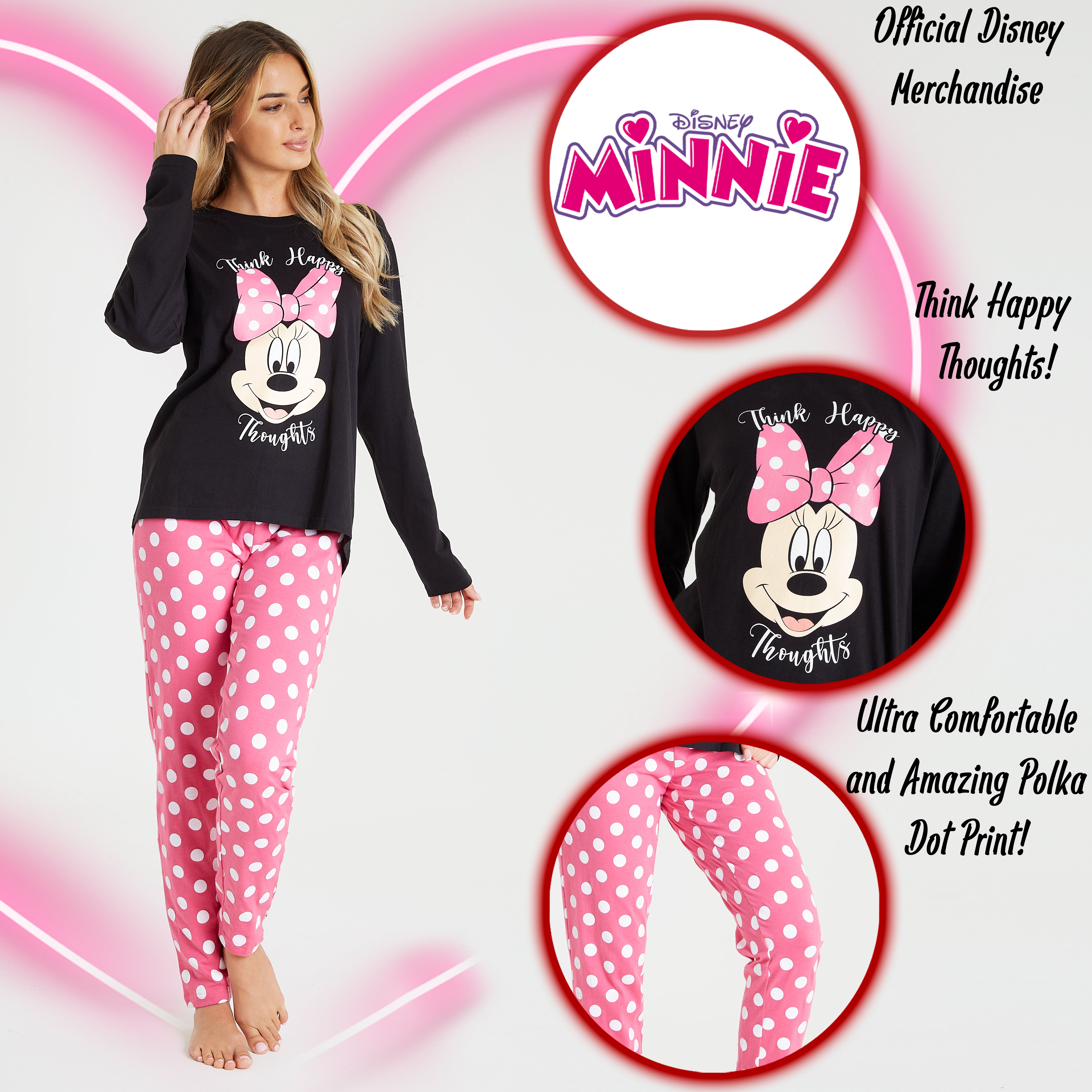 disney-minnie-pyjama-femme-coton-manches-longues-s-xl image 2