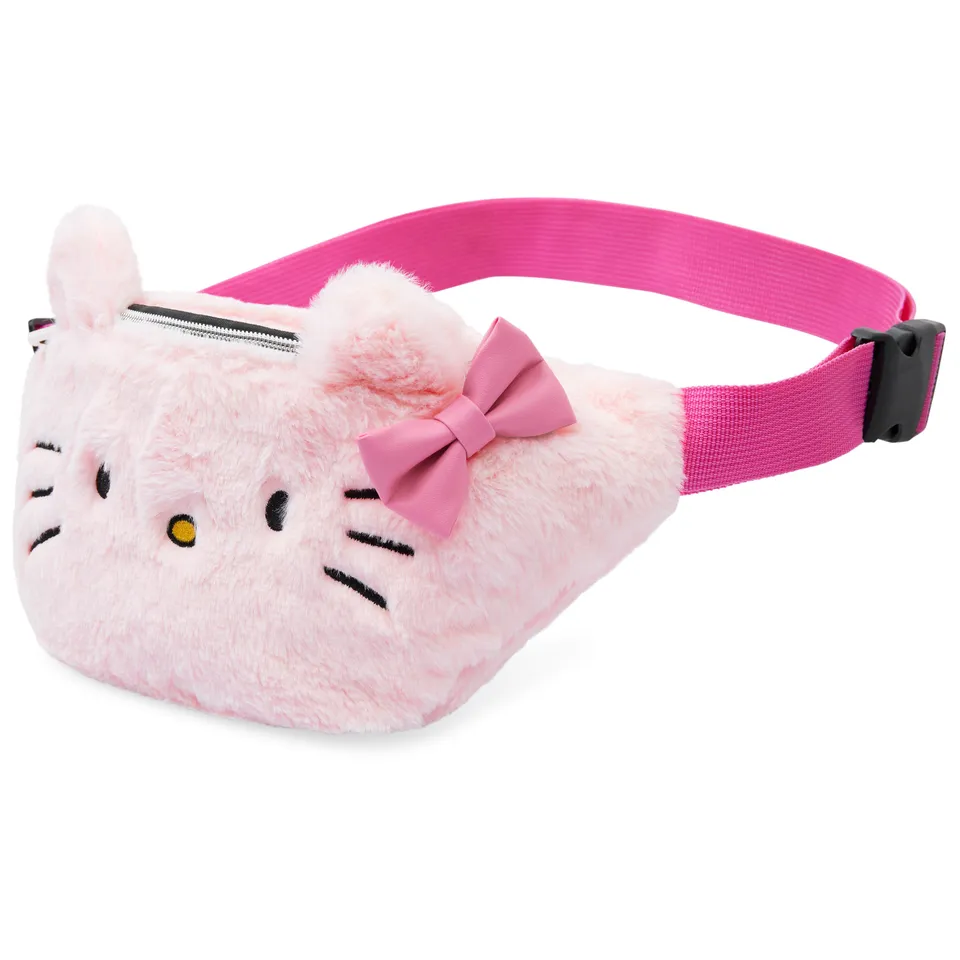 hello-kitty-sac-banane-fille-fluffy-rose-sangle-r-glable image 1