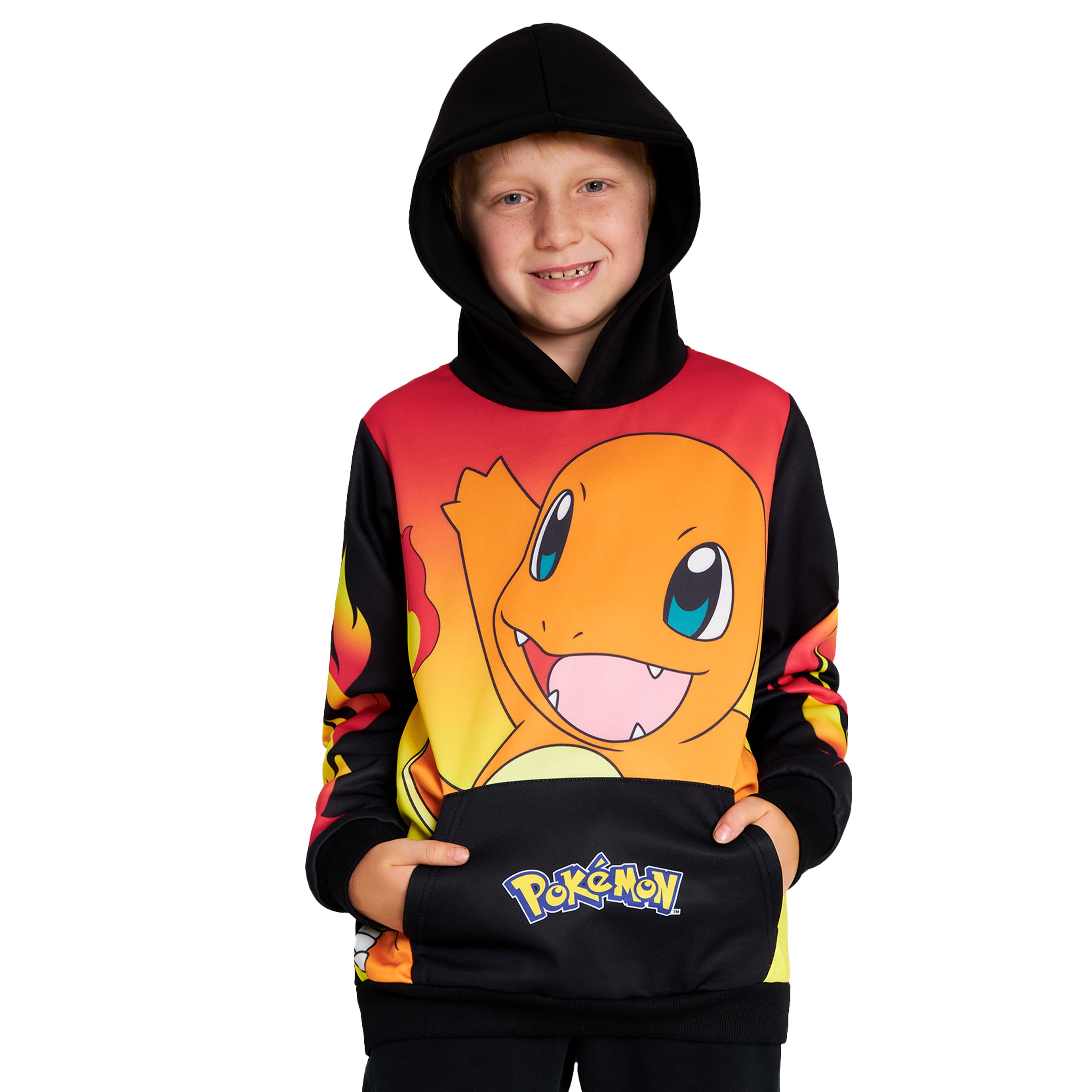 pok-mon-sweat-gar-on-capuche-pikachu-poche-7-8-ans image 1