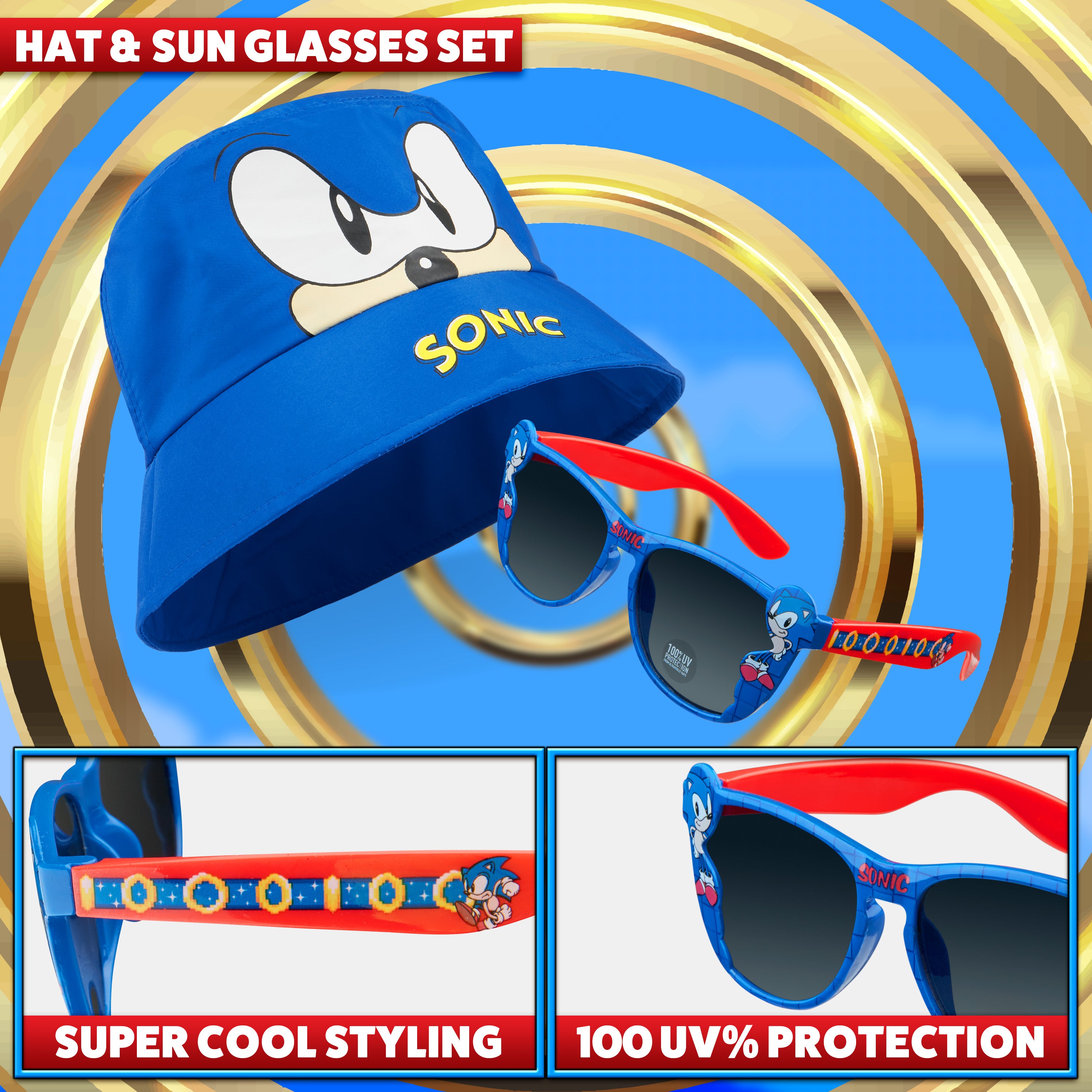 sonic-bob-enfant-et-lunettes-soleil-bleu-uv400 image 3