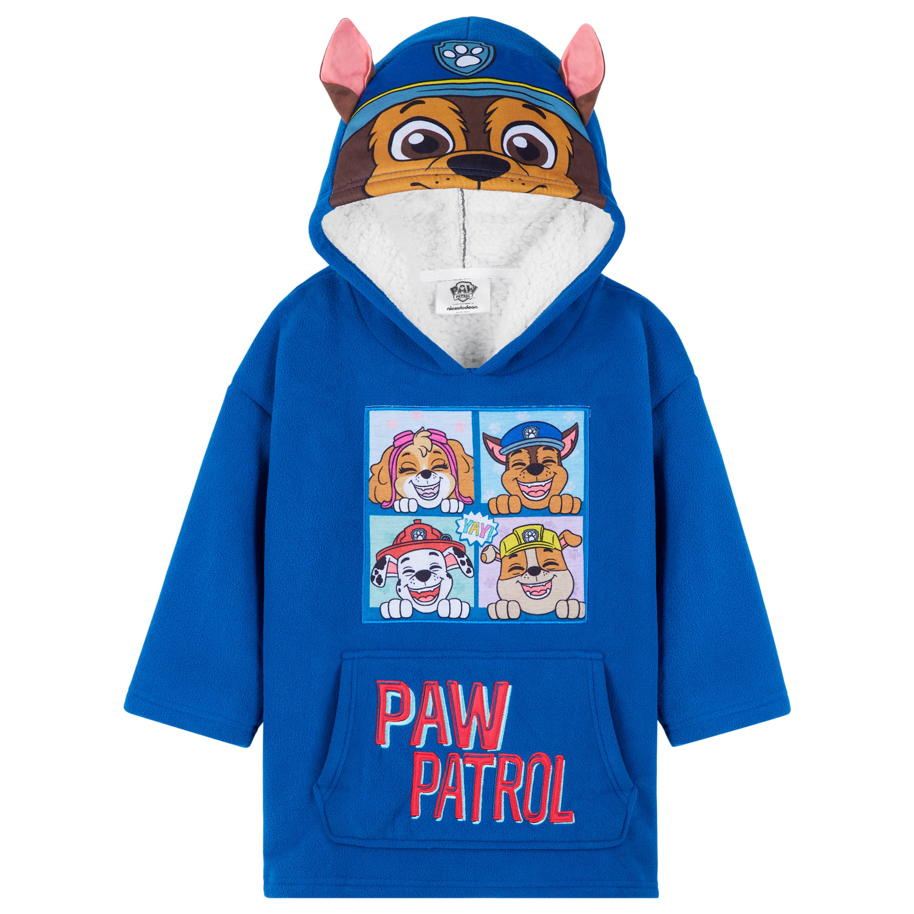 paw-patrol-sweat-plaid-enfant-3-6-ans-polaire-bleu image 1
