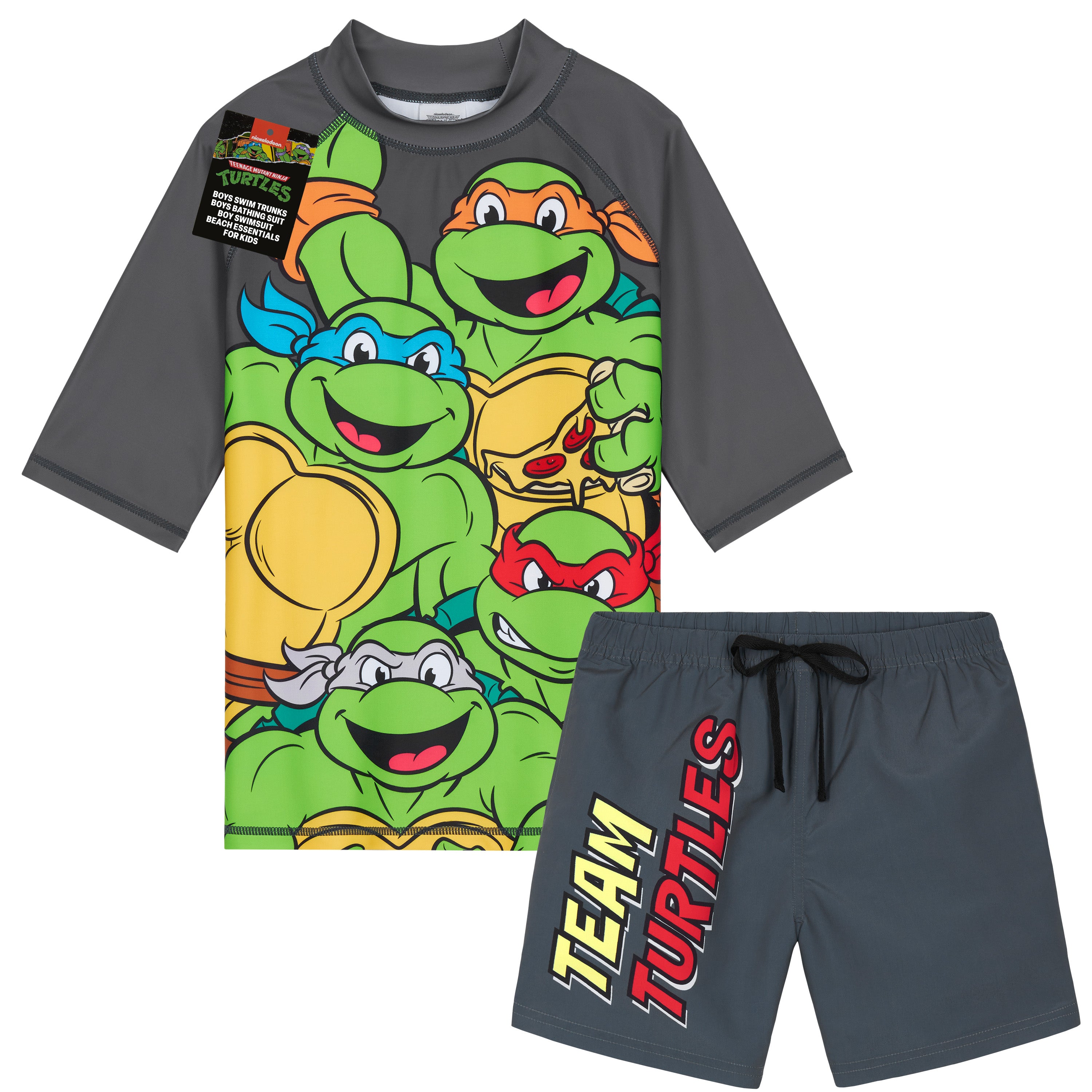 tortues-ninja-maillot-gar-on-2-pi-ces-11-12-ans-rashguard image 1