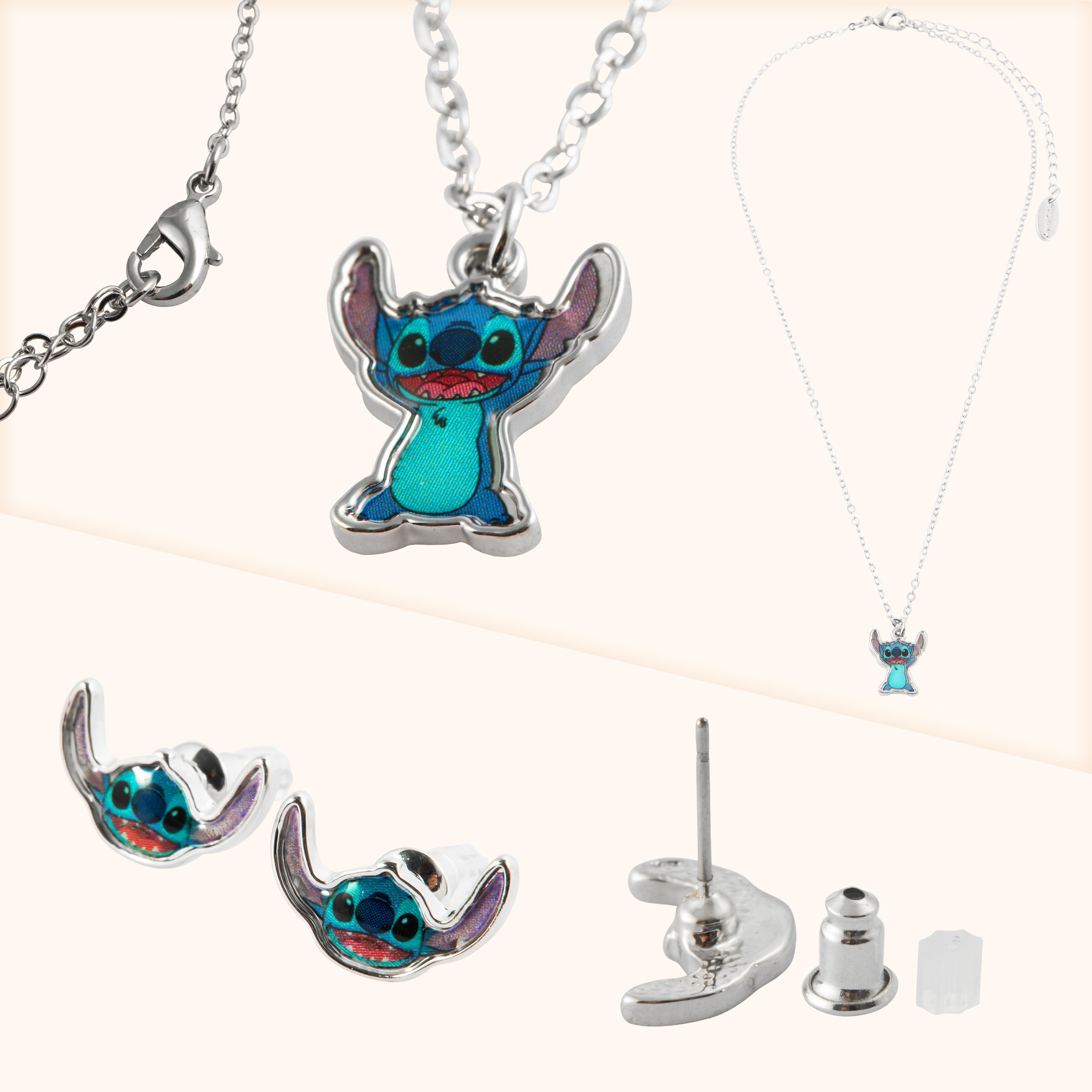 disney-stitch-parure-bijoux-fille-collier-bracelet-bagues image 4