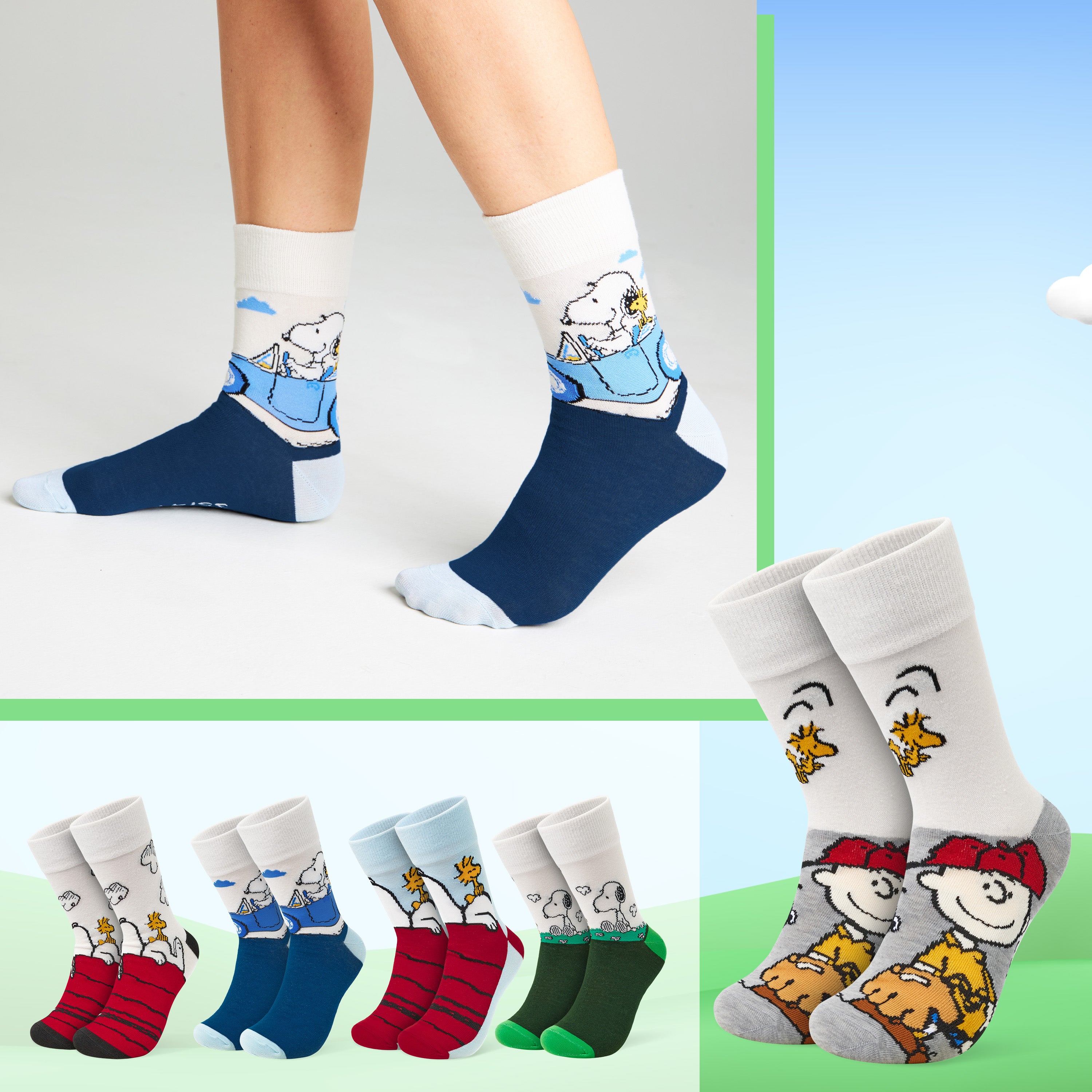 get-trend-snoopy-chaussettes-femme-mi-mollet-lot-6 image 5