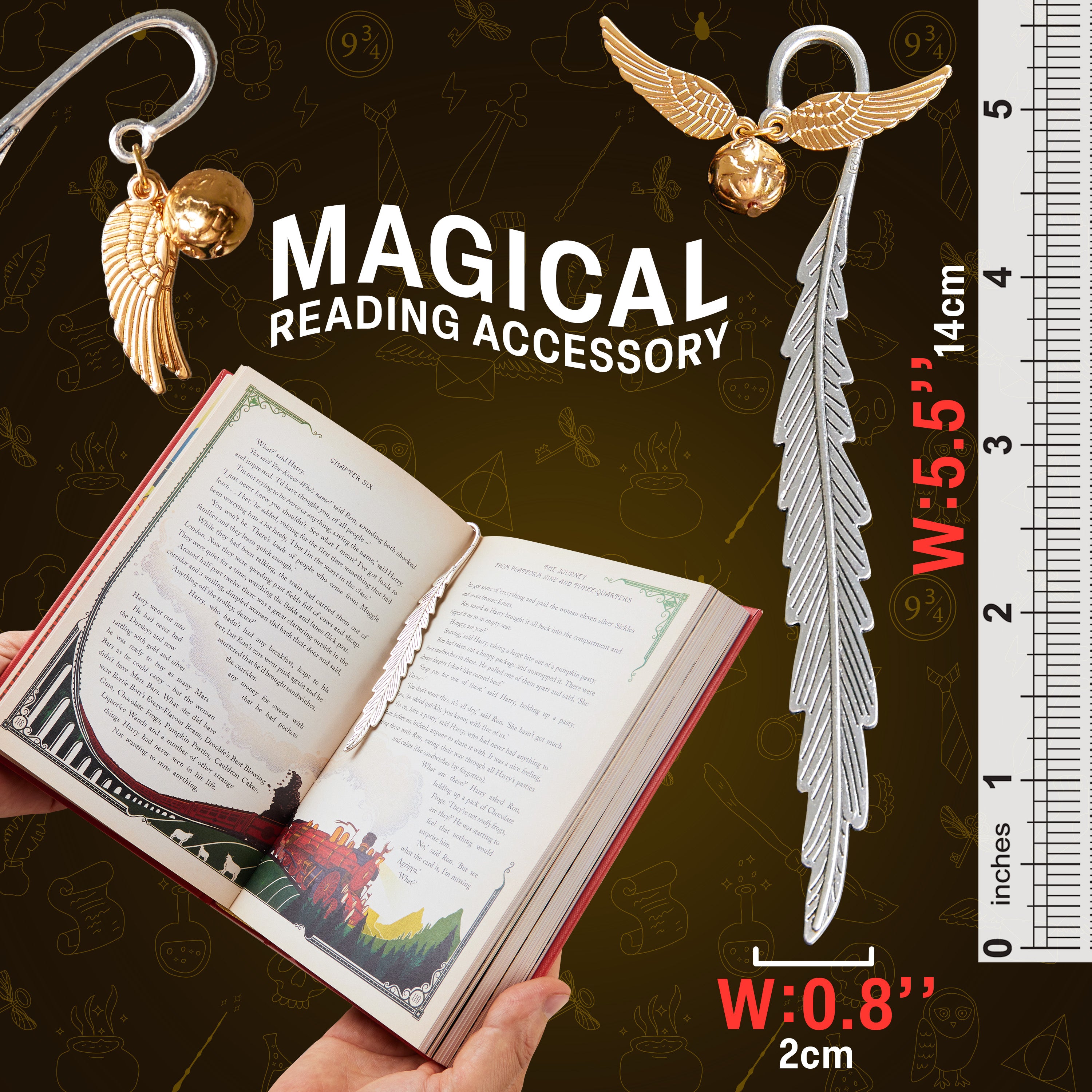 harry-potter-vif-d-or-marque-page-m-tal-coffret-cadeau-breloque image 2