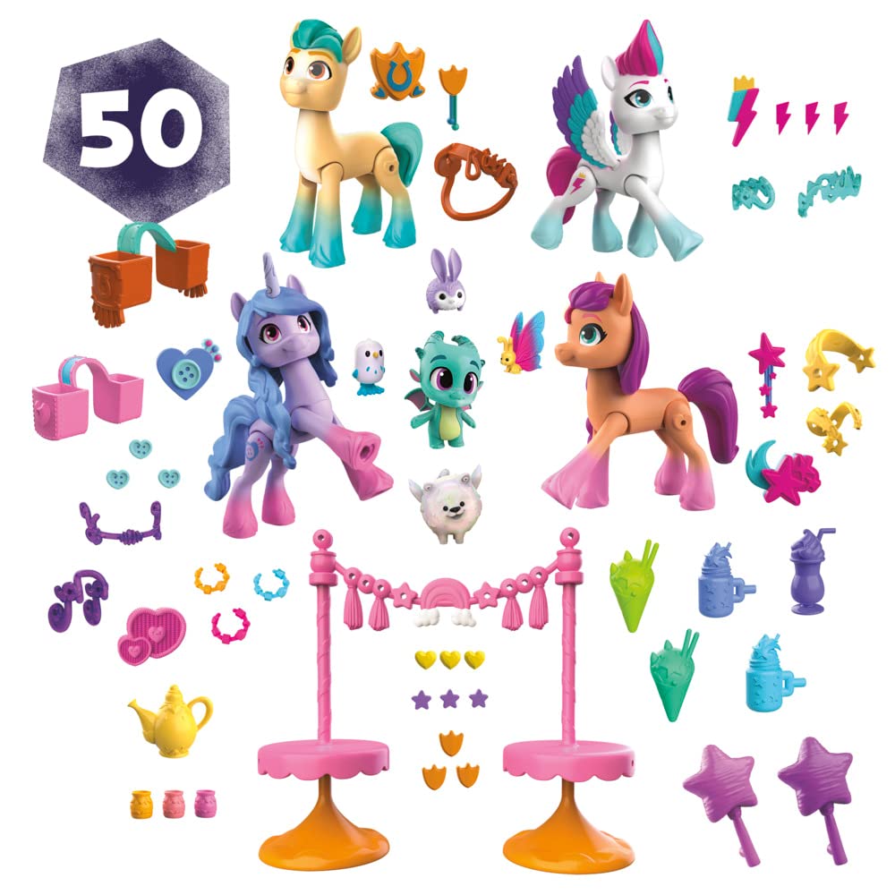 my-little-pony-cr-e-ton-style-baie-port-poney-4-poneys-50-accessoires image 5