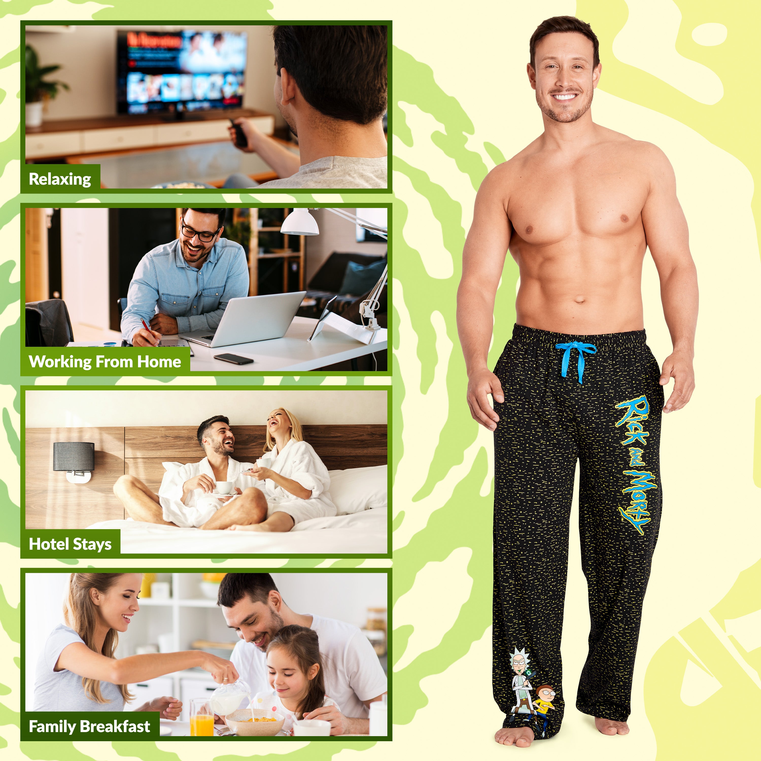 rick-and-morty-pantalon-pyjama-homme-coton-taille-s-3xl image 4