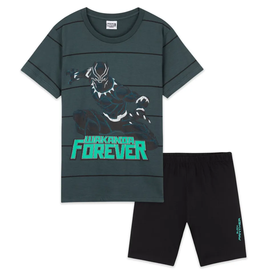marvel-black-panther-pyjama-gar-on-short-coton-5-6-ans image 1