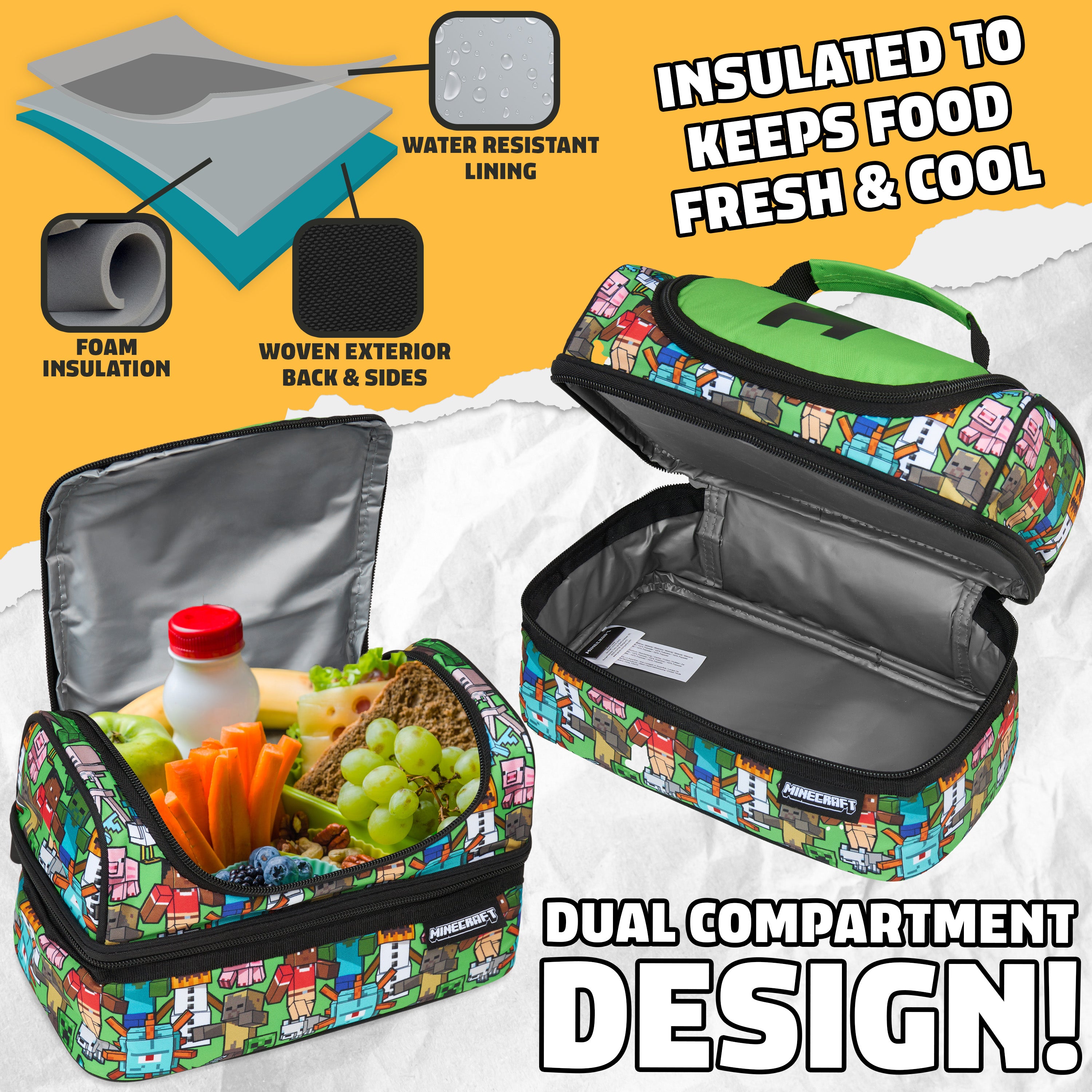 get-trend-minecraft-sac-lunch-isotherme-enfant-creeper-multi image 4