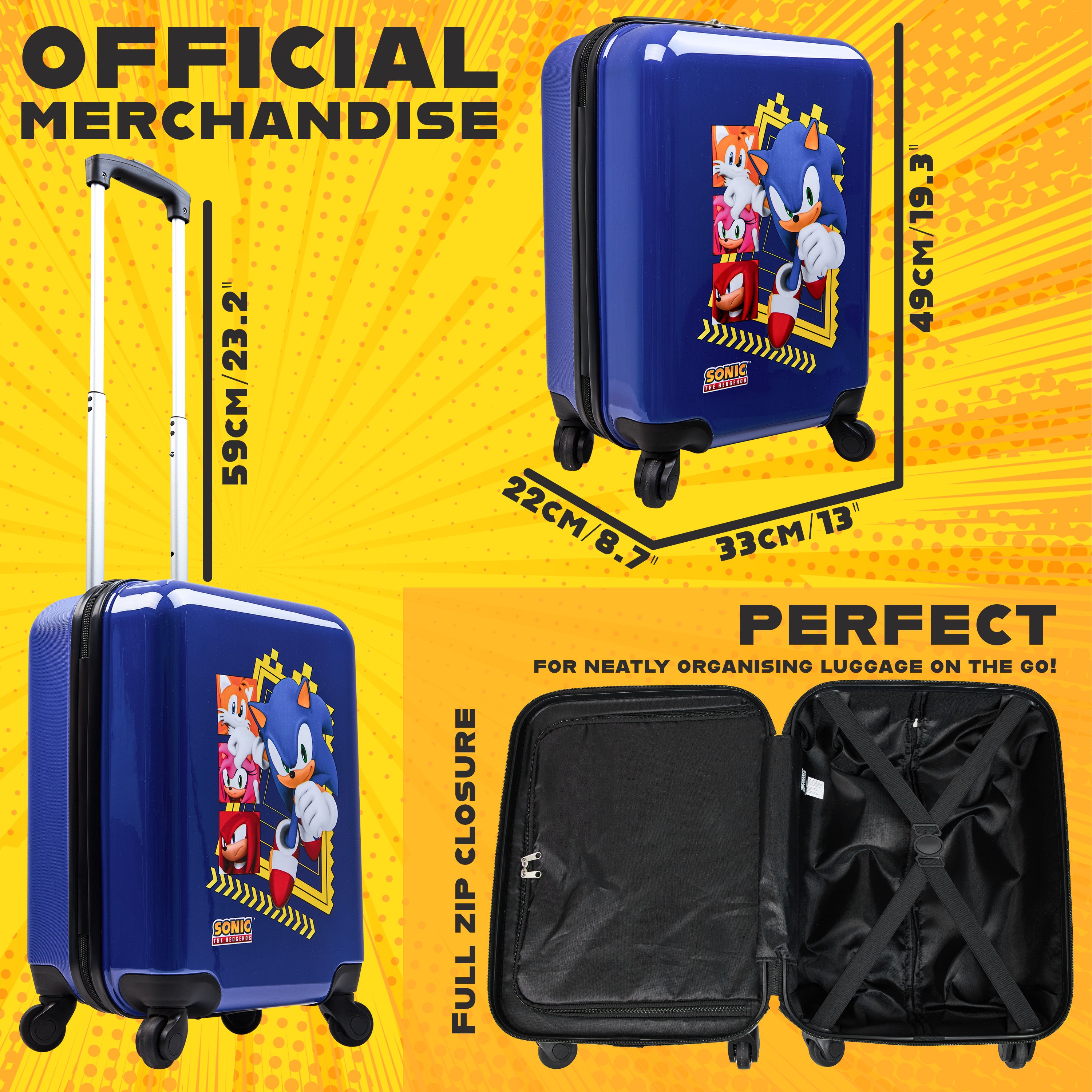 sonic-valise-cabine-enfant-30l-4-roues-gamer image 6
