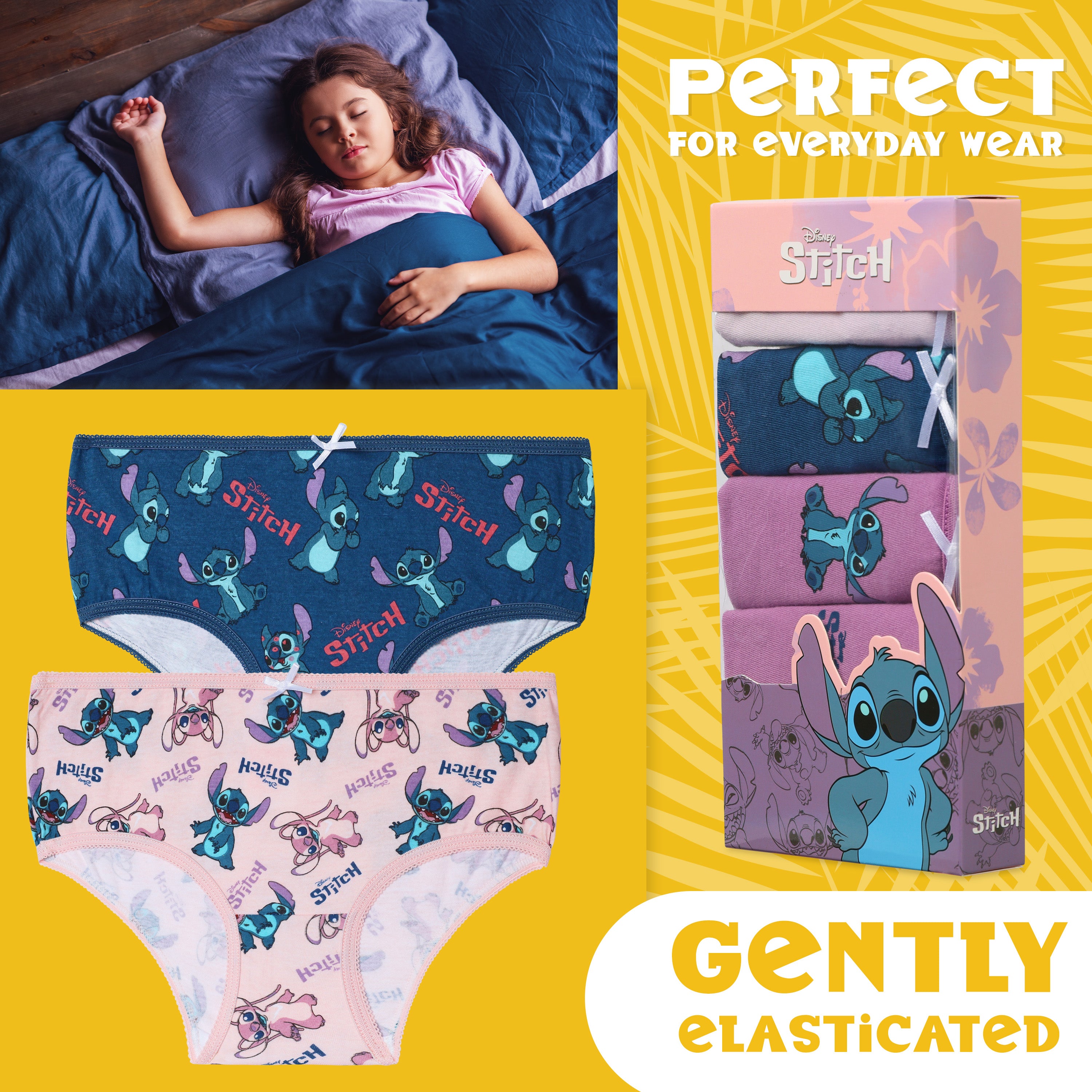 disney-stitch-lot-5-culottes-coton-fille-enfant image 4