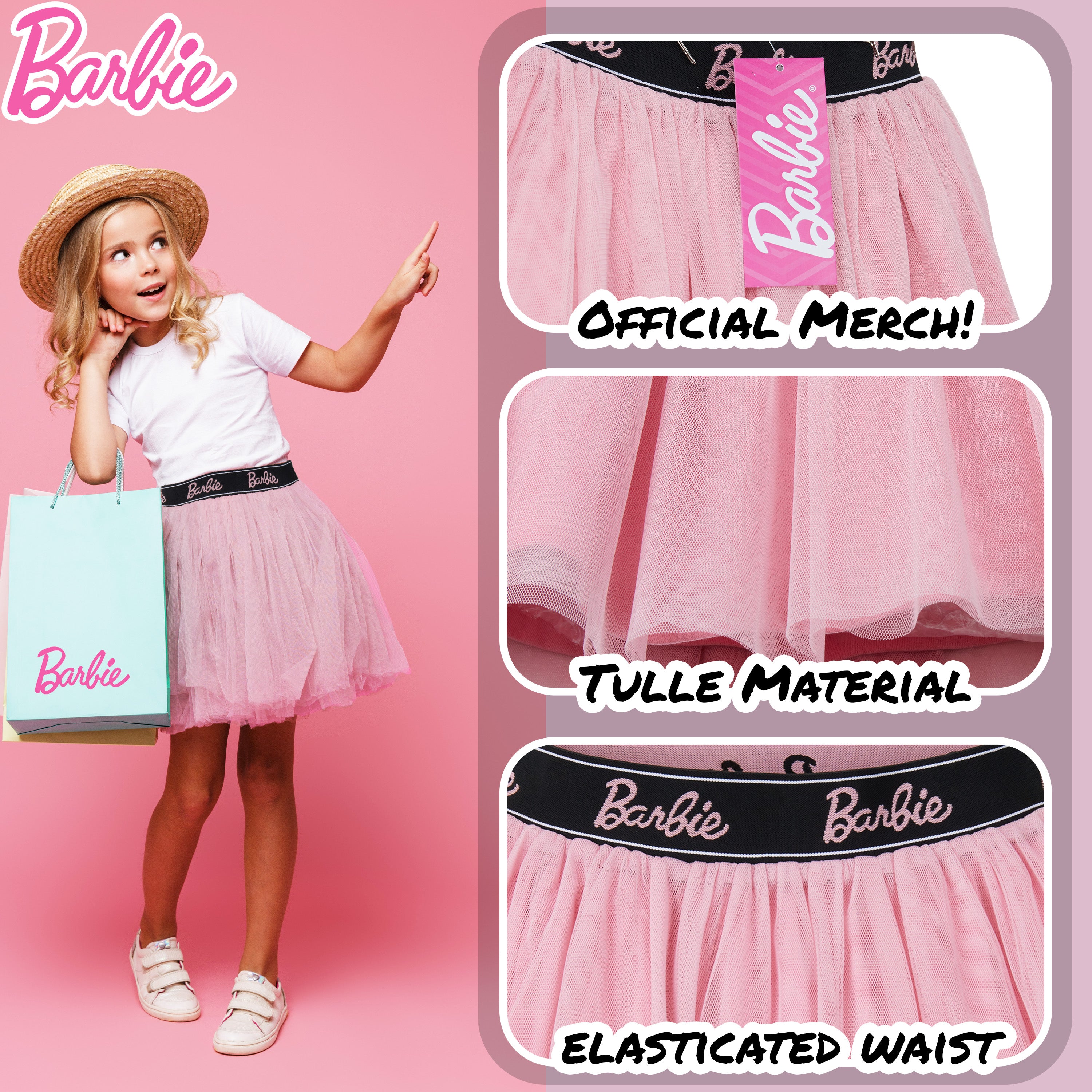 barbie-tutu-fille-rose-4-6-ans-jupe-mesh-doubl-e image 4