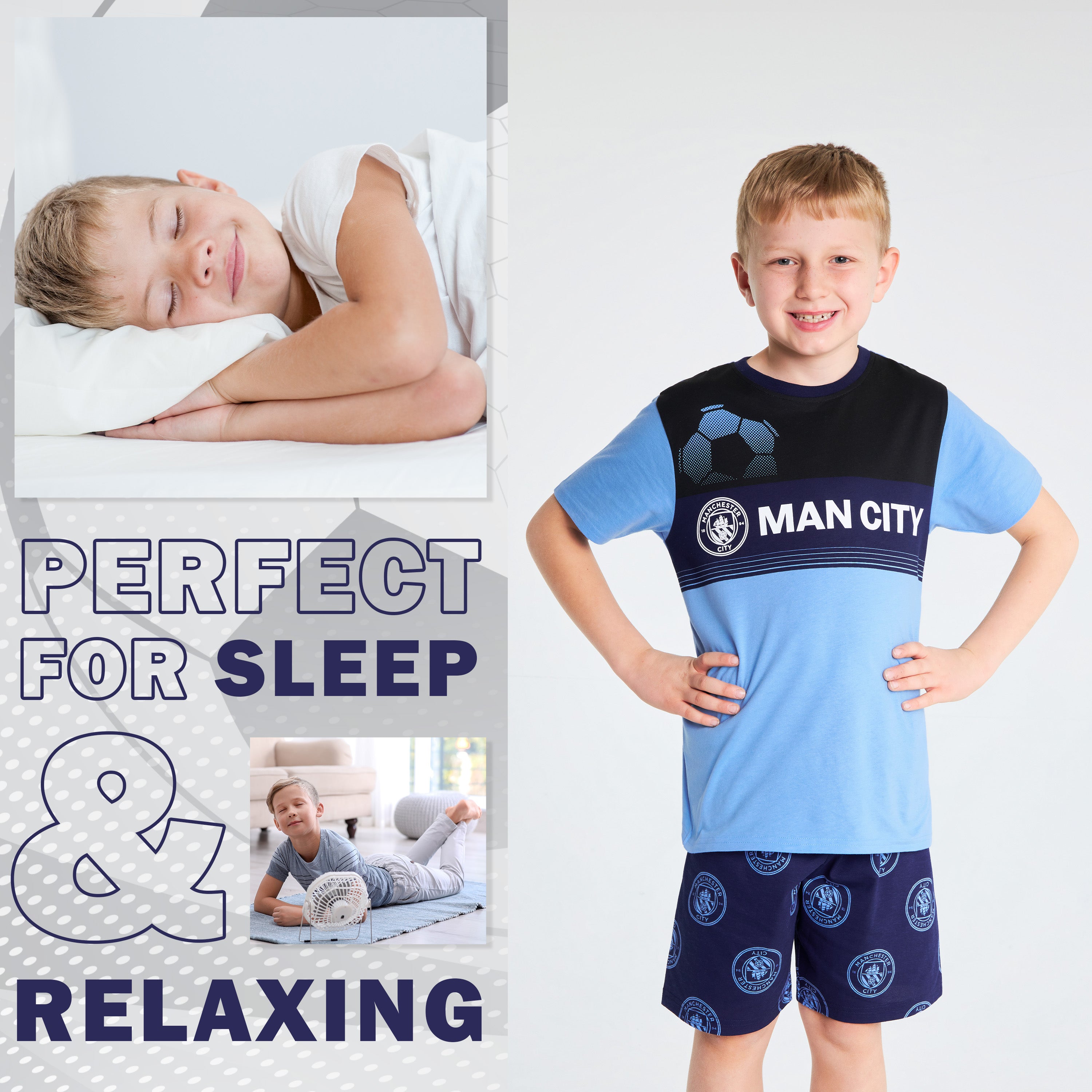 get-trend-boys-manchester-city-pyjama-short-gar-on-noir-bleu-9-10-ans image 4