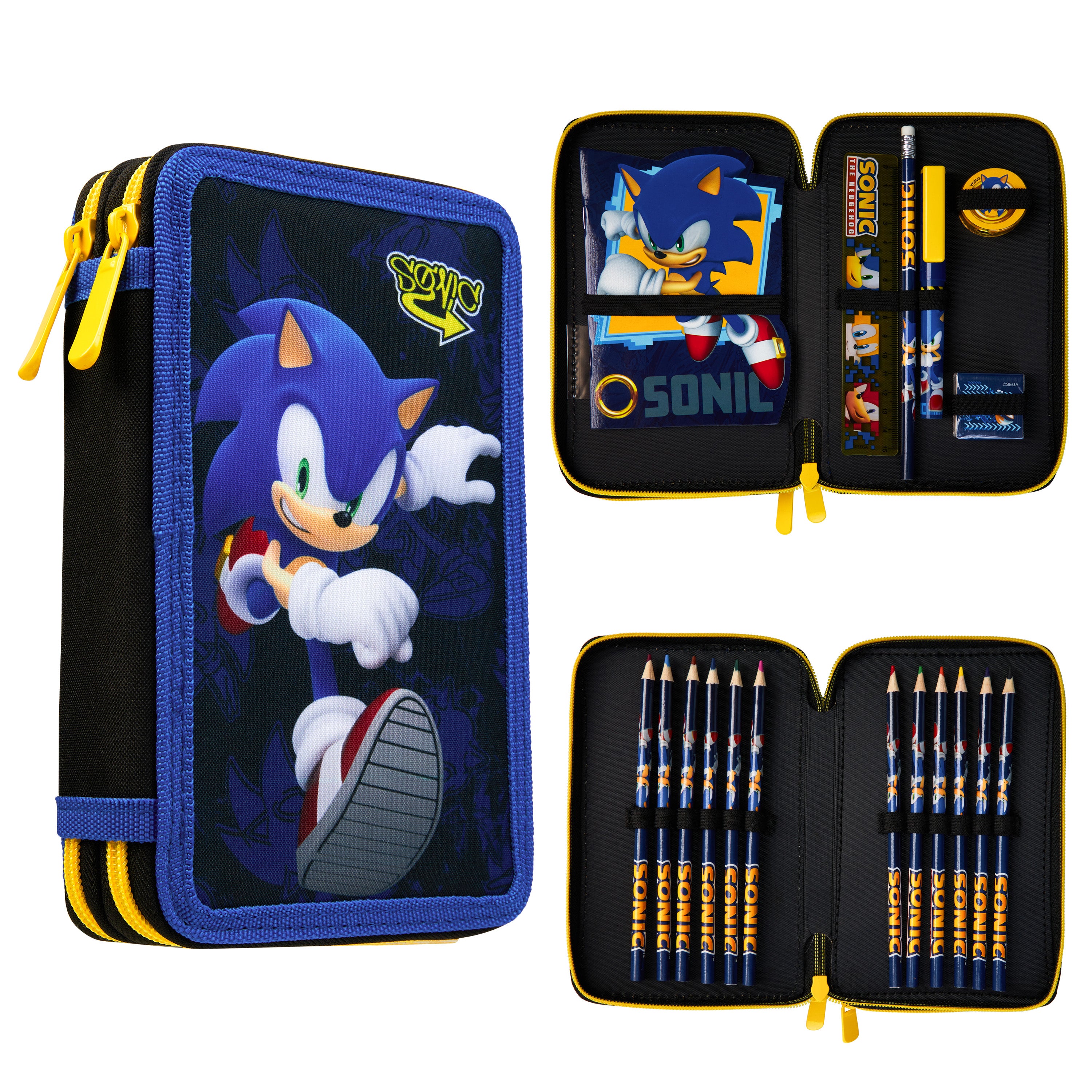 get-trend-school-trousse-sonic-garnie-2-compartiments image 1