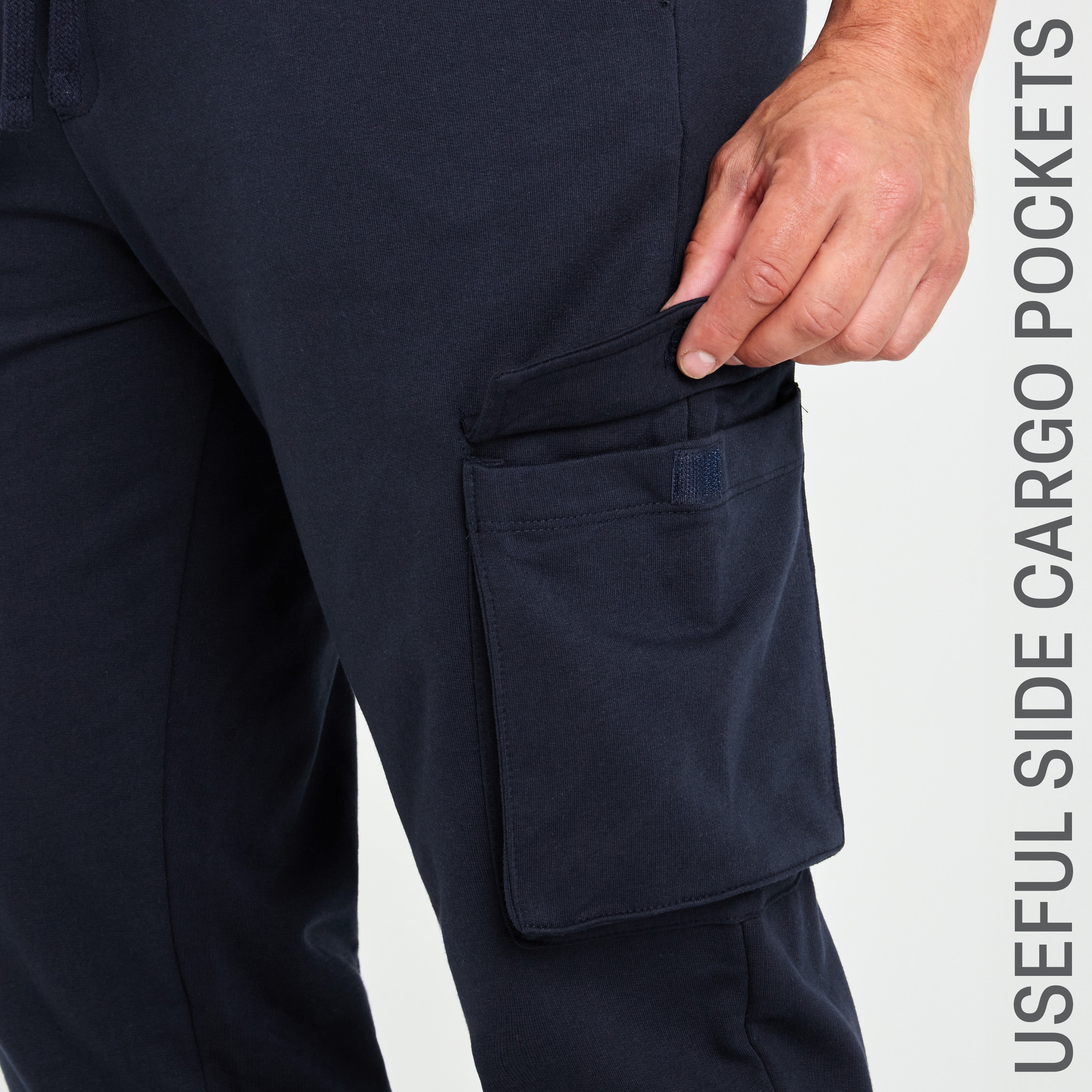 citycomfort-cargo-jogging-homme-noir-4-poches-taille-l-coton image 3