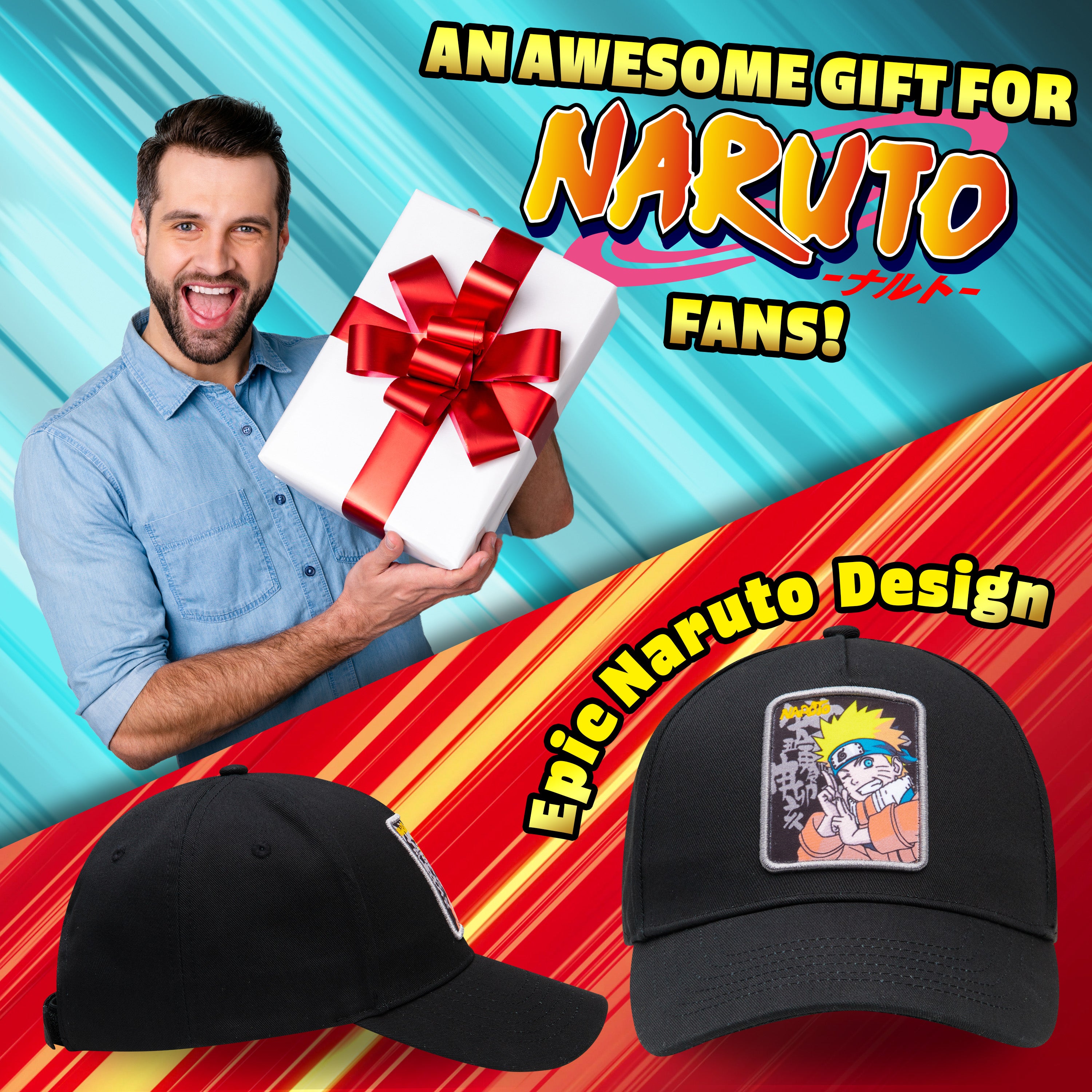 get-trend-naruto-casquette-homme-noire-coton-r-glable image 3