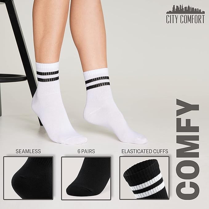citycomfort-chaussettes-femme-lot-de-6-mi-mollet-37-40 image 5