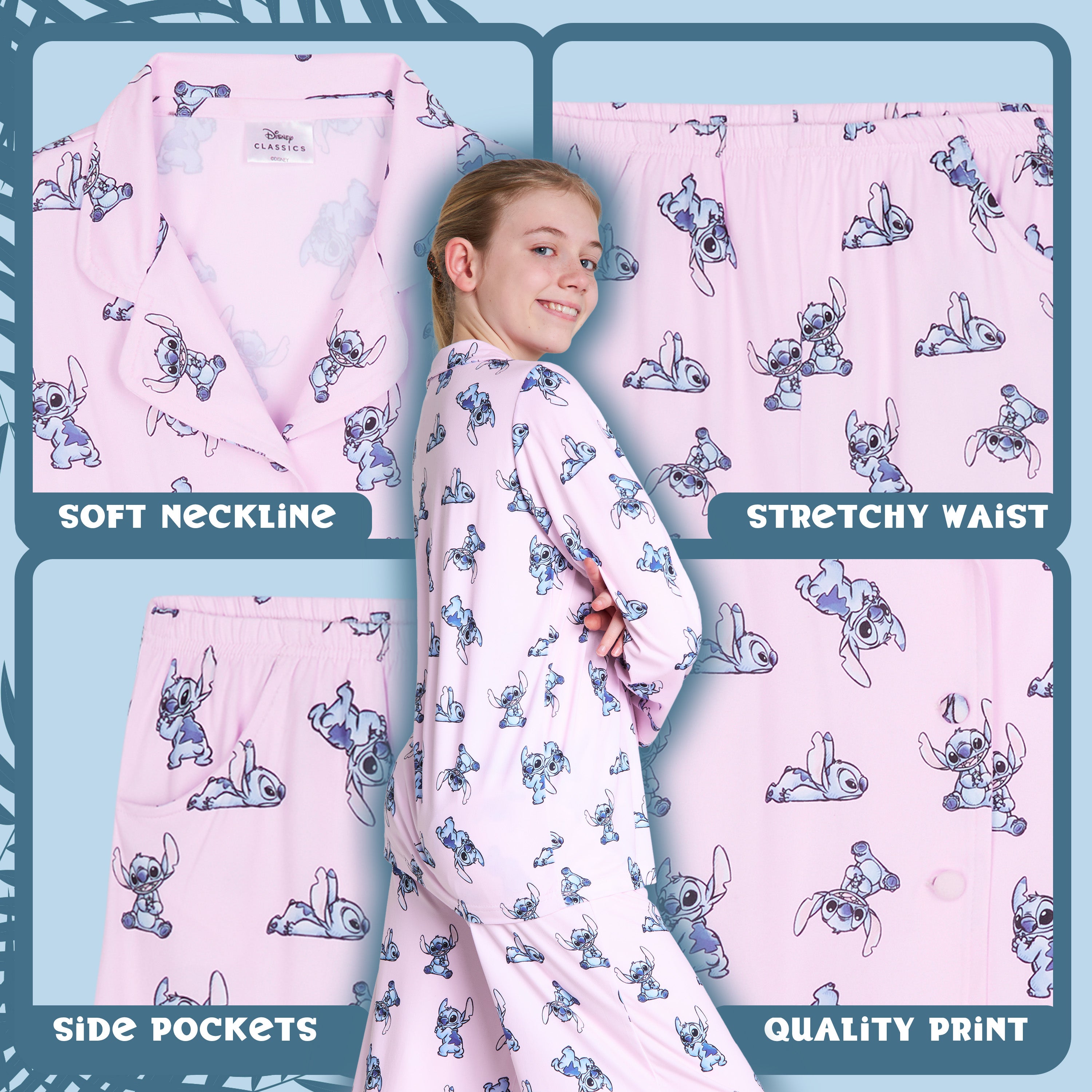 disney-stitch-pyjama-fille-2-pi-ces-9-10-ans-long image 4
