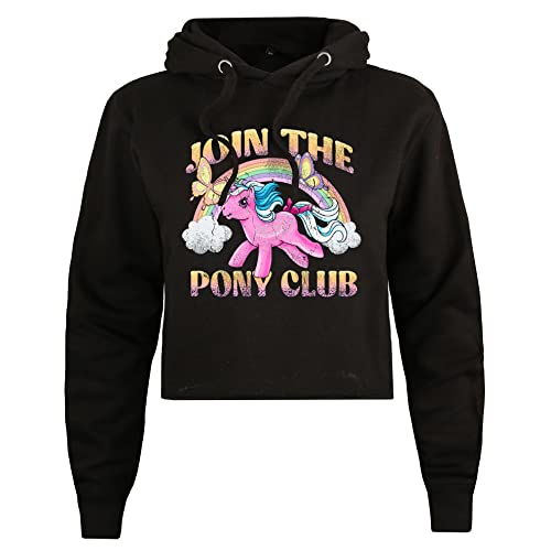 my-little-pony-join-the-pony-club-sweat-capuche-court-noir-femme-xl image 3