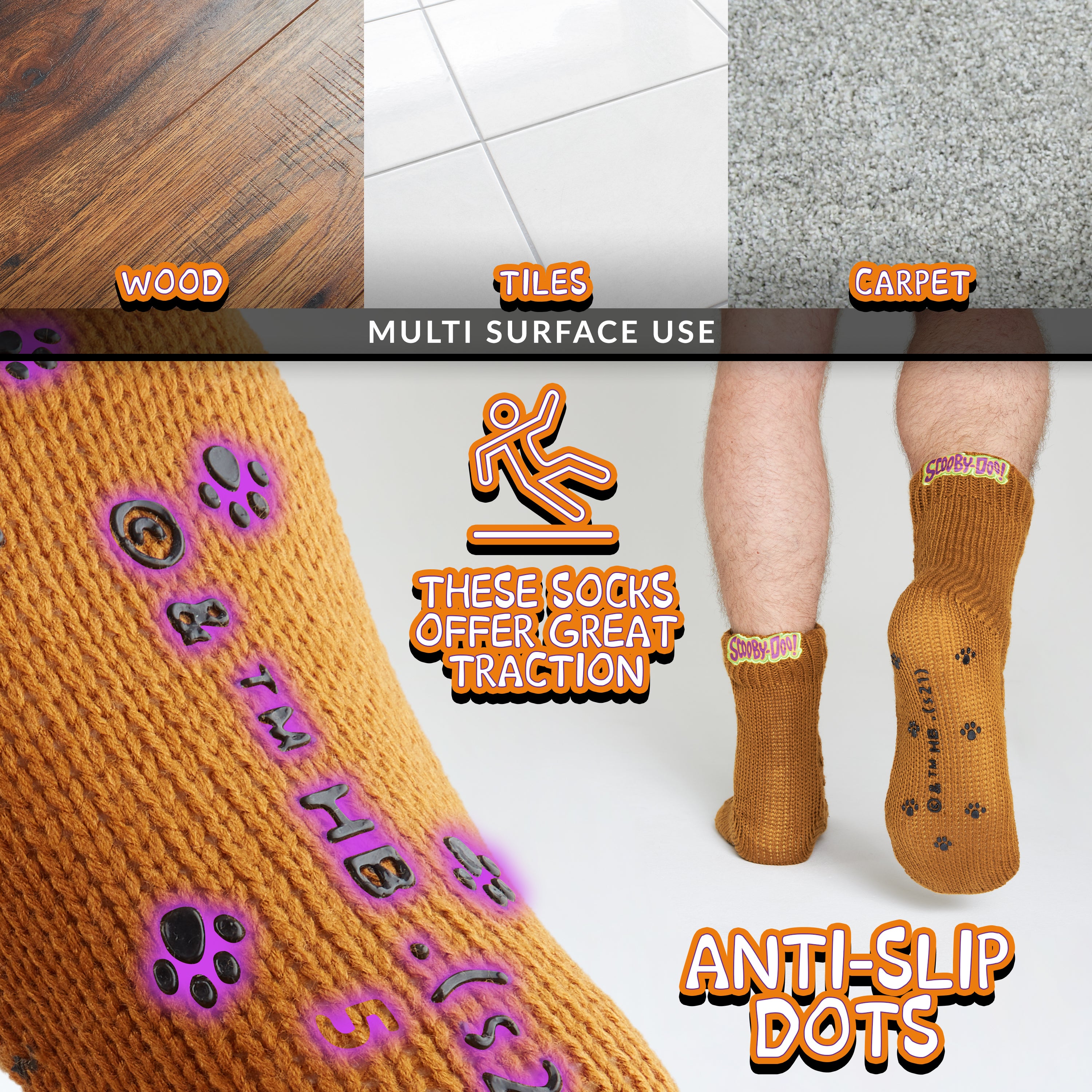 scooby-doo-chaussons-chaussettes-pilou-homme-antid-rapantes image 6