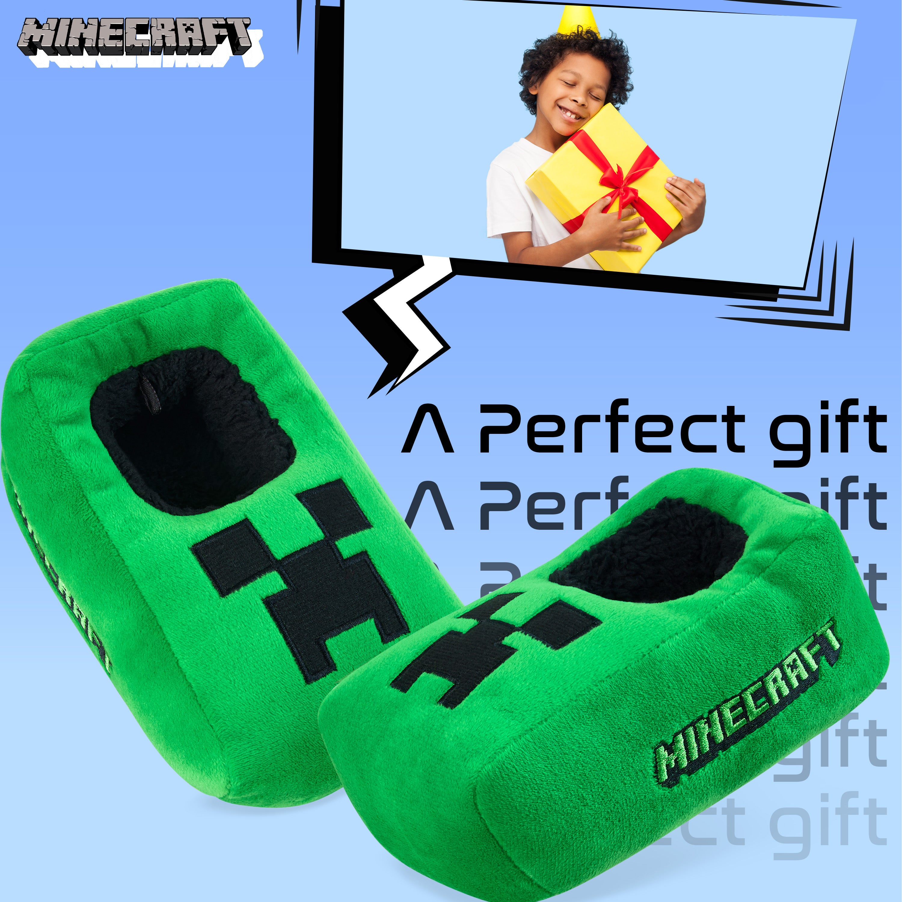 minecraft-chaussons-gar-on-creeper-chaud-antid-rapant-2 image 3
