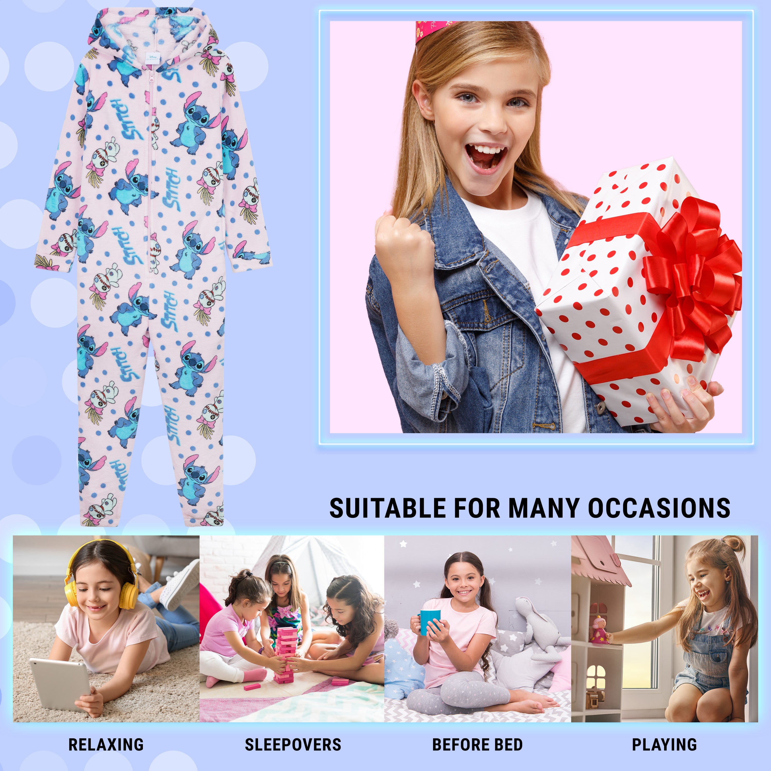 disney-combinaison-pyjama-polaire-fille-capuche-9-10-ans image 3