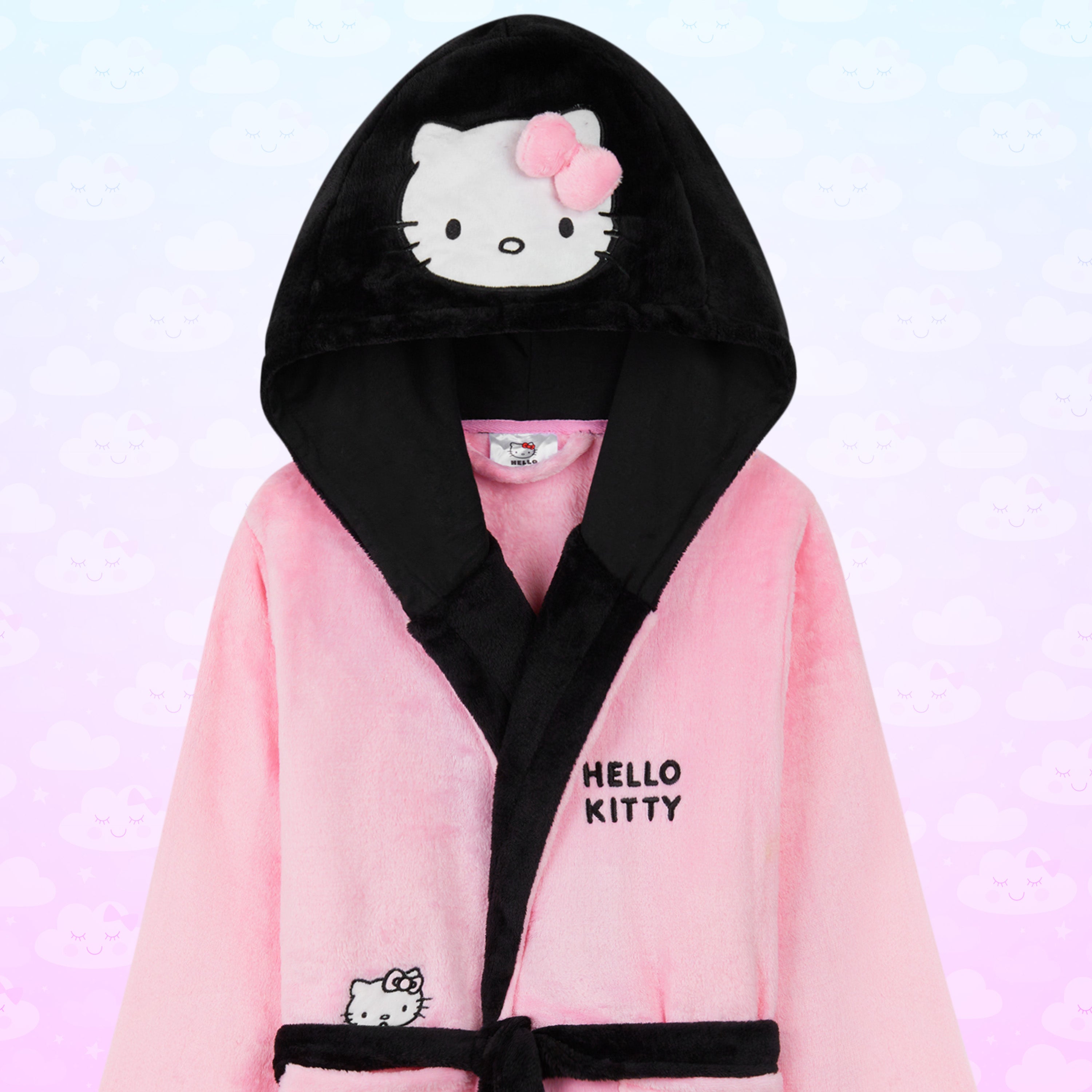 hello-kitty-peignoir-fille-polaire-capuche-9-10-ans-poches image 2