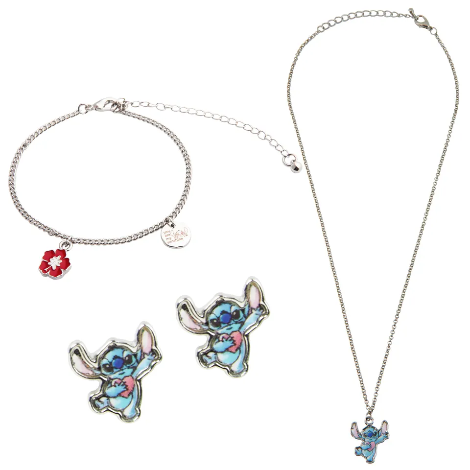 disney-stitch-parure-bijoux-fille-collier-bracelet image 1