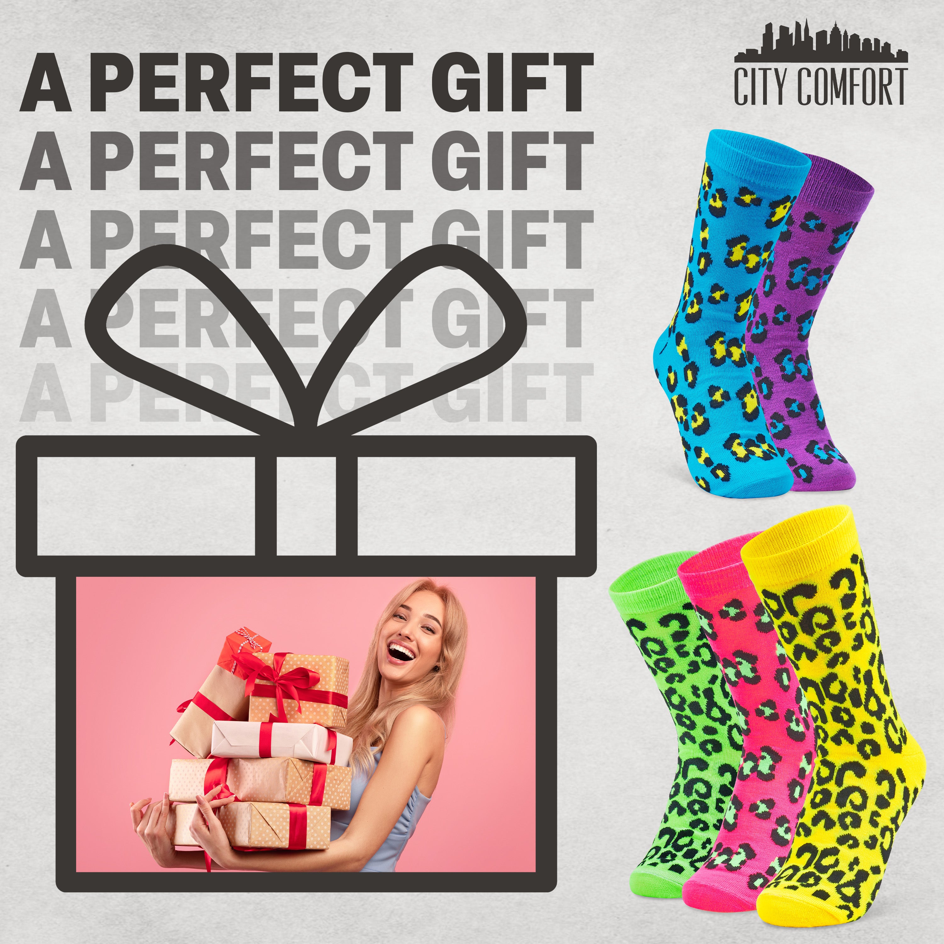 citycomfort-chaussettes-fantaisie-femme-lot-5-paires-motifs image 3
