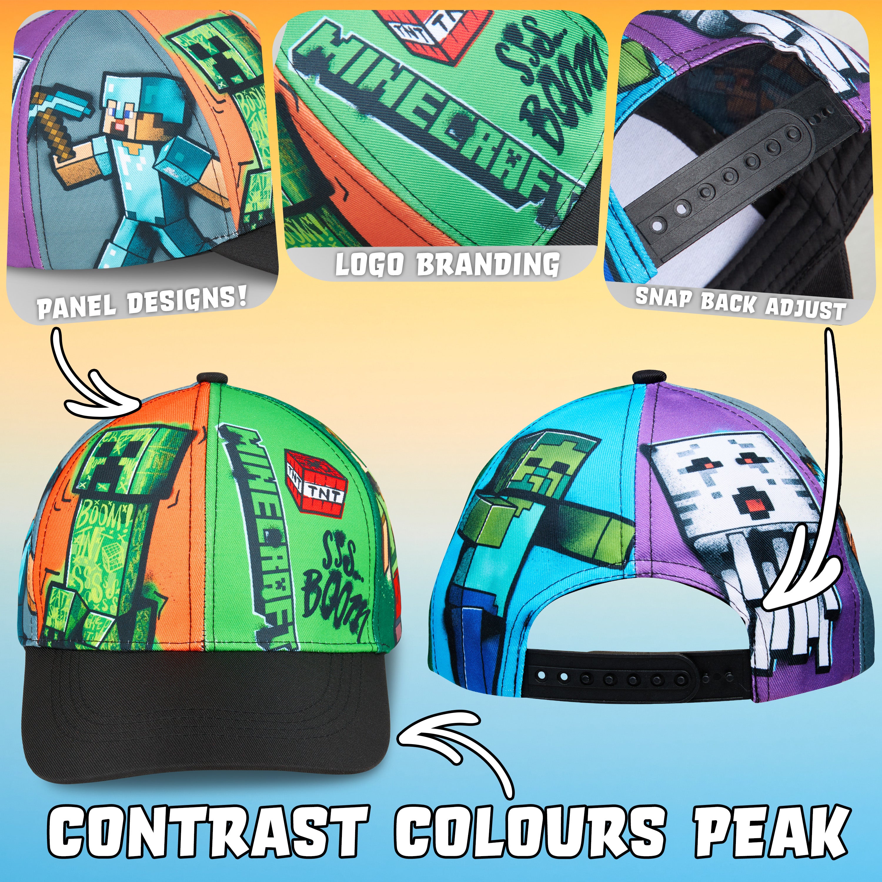 get-trend-boys-casquette-lunettes-gar-on-minecraft-creeper-r-glable image 4