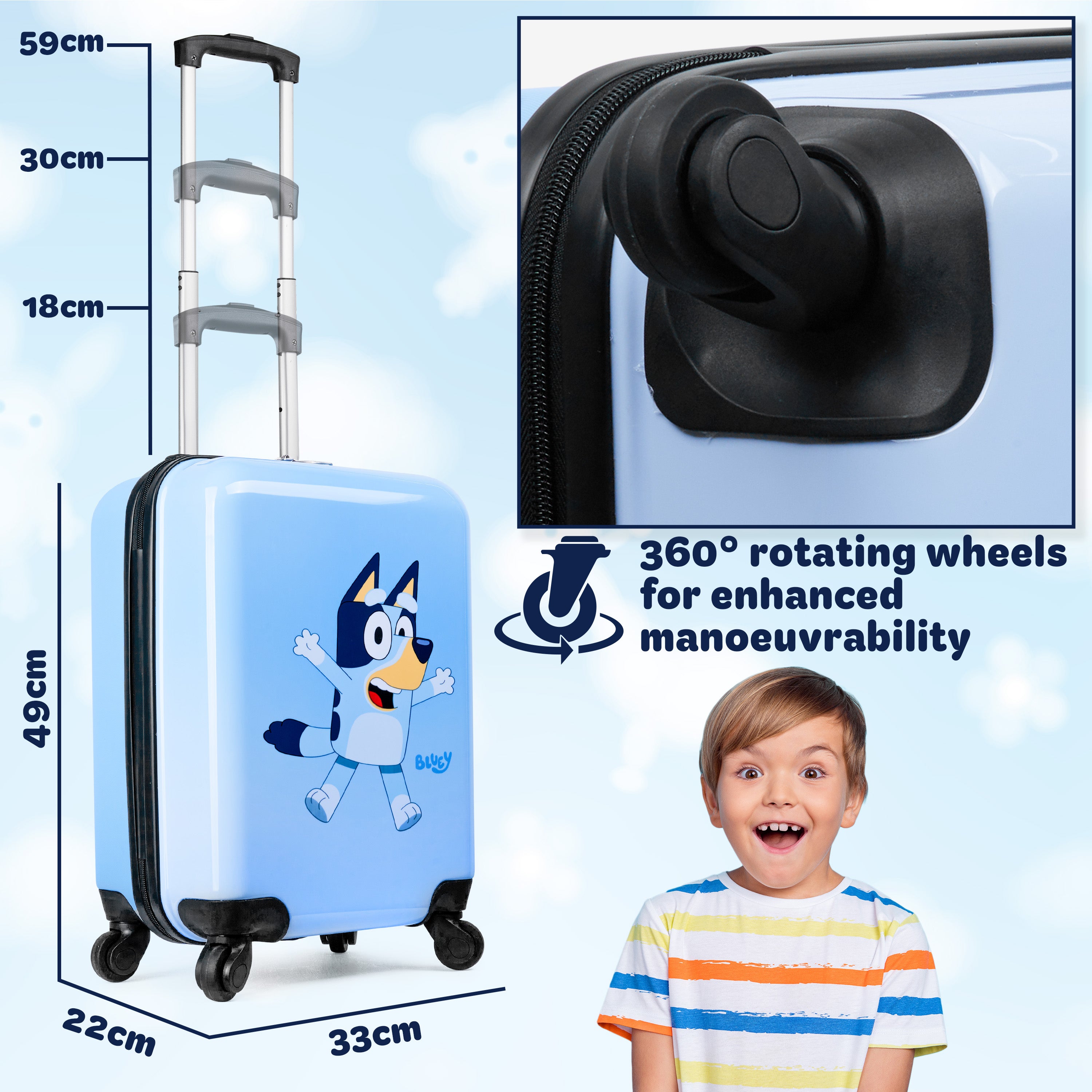 get-trend-boys-bluey-valise-enfant-30l-4-roulettes image 4