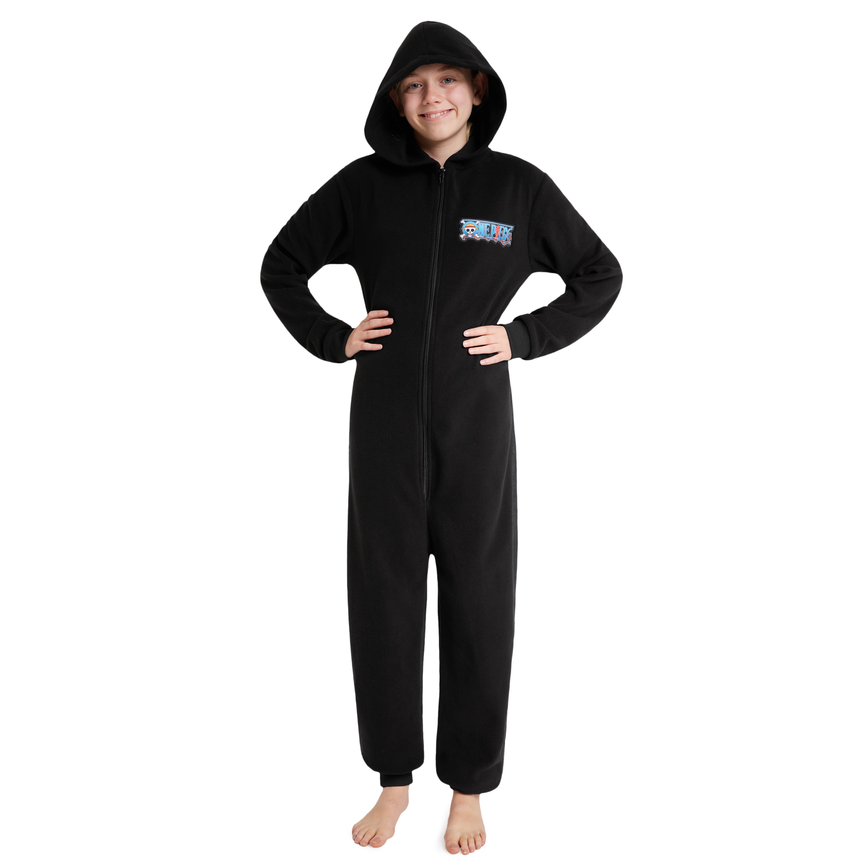 one-piece-combinaison-pyjama-gar-on-polaire-capuche-11-12-ans image 1