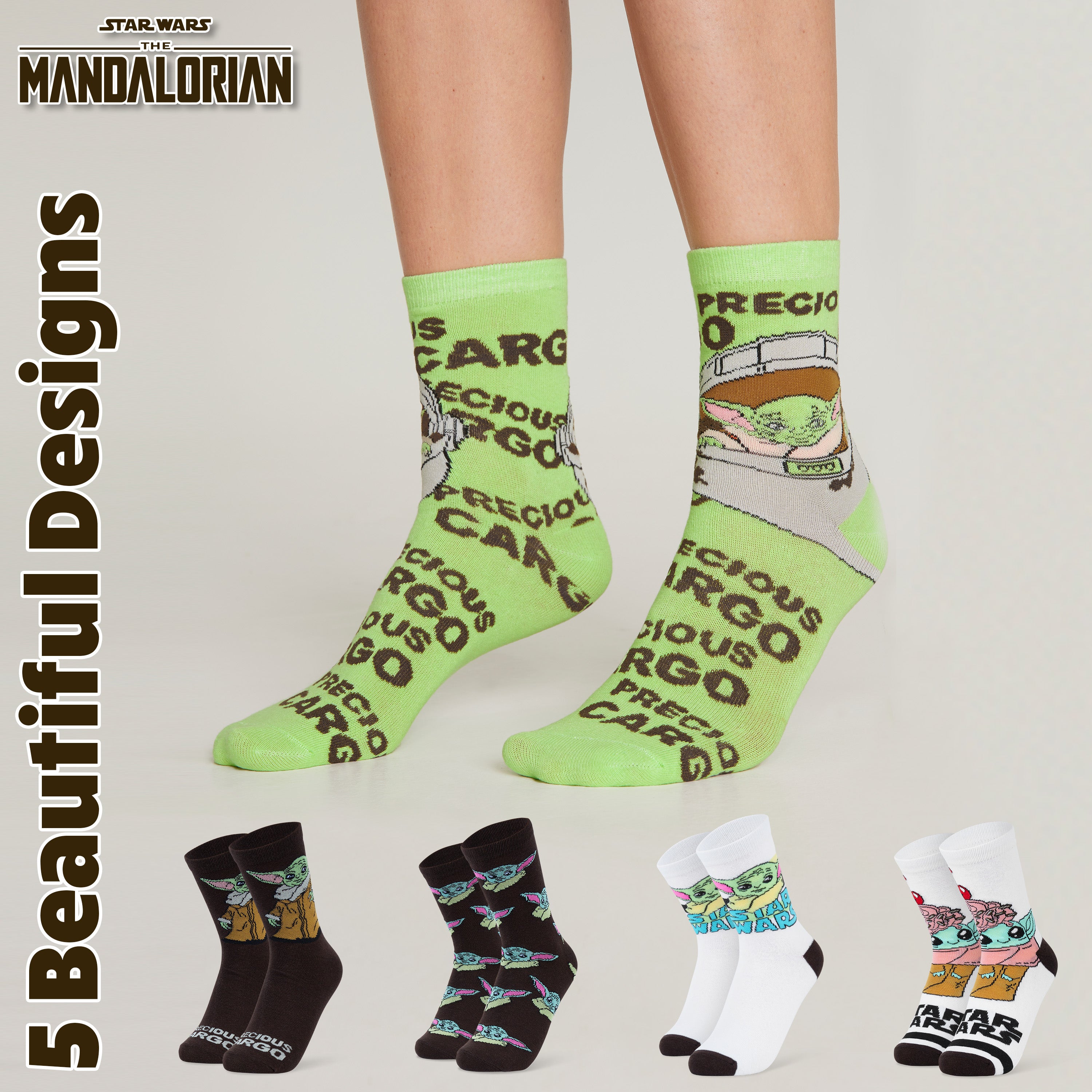 disney-mandalorian-chaussettes-baby-yoda-grogu-lot-5-coton image 7