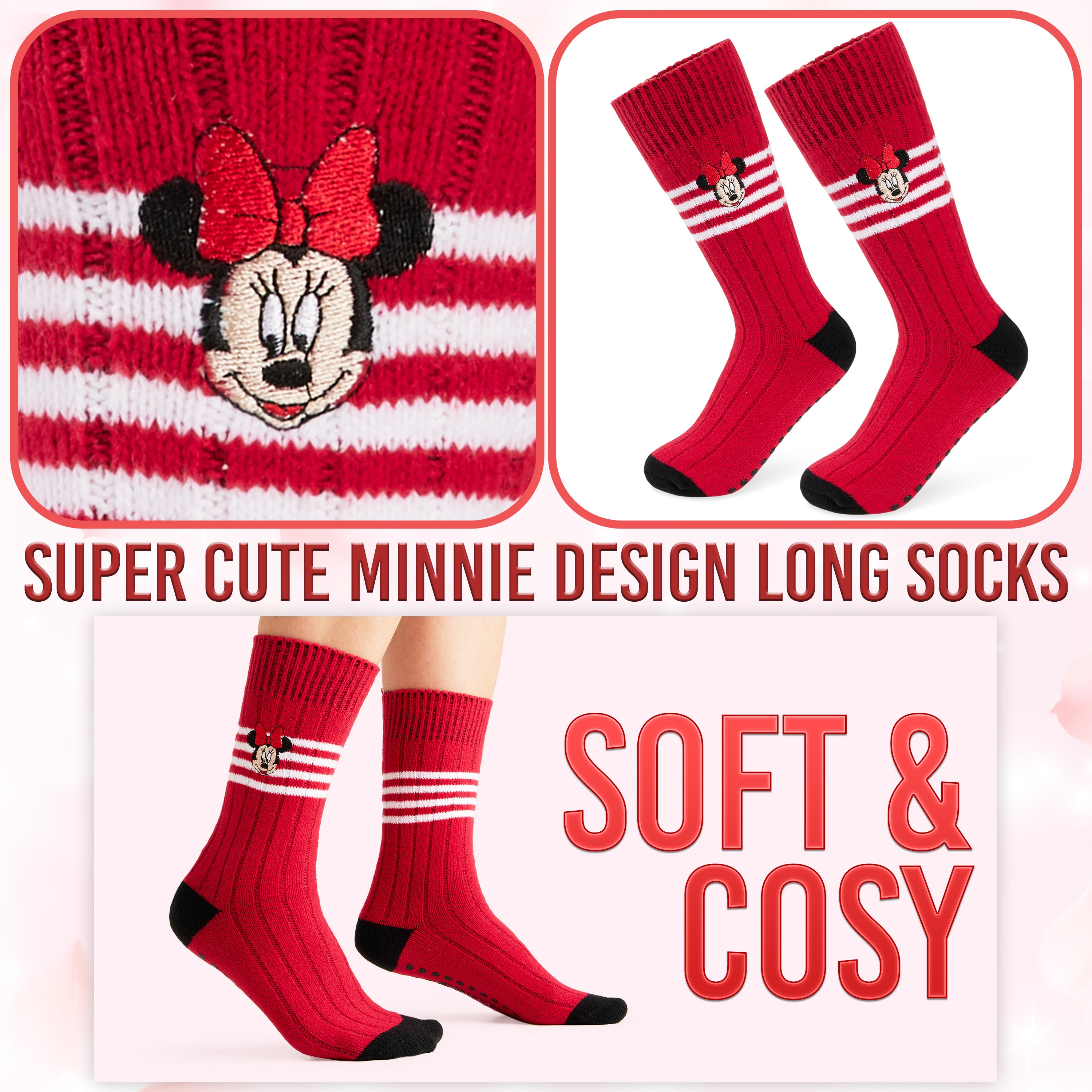 disney-minnie-chaussettes-pilou-femme-antidesrapantes-taille-unique image 4