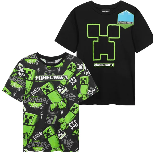 get-trend-boys-lot-3-t-shirts-gar-on-minecraft-11-12-ans-coton image 1