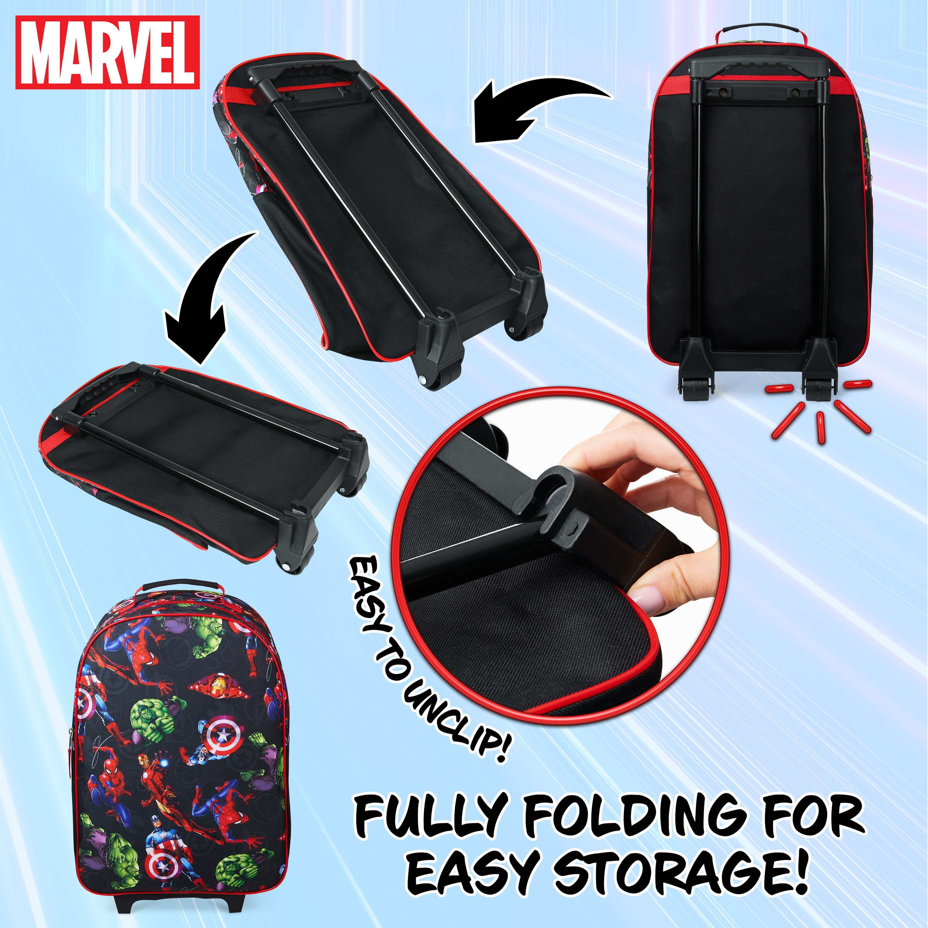 marvel-avengers-valise-enfant-cabine-roulettes-pliable image 5