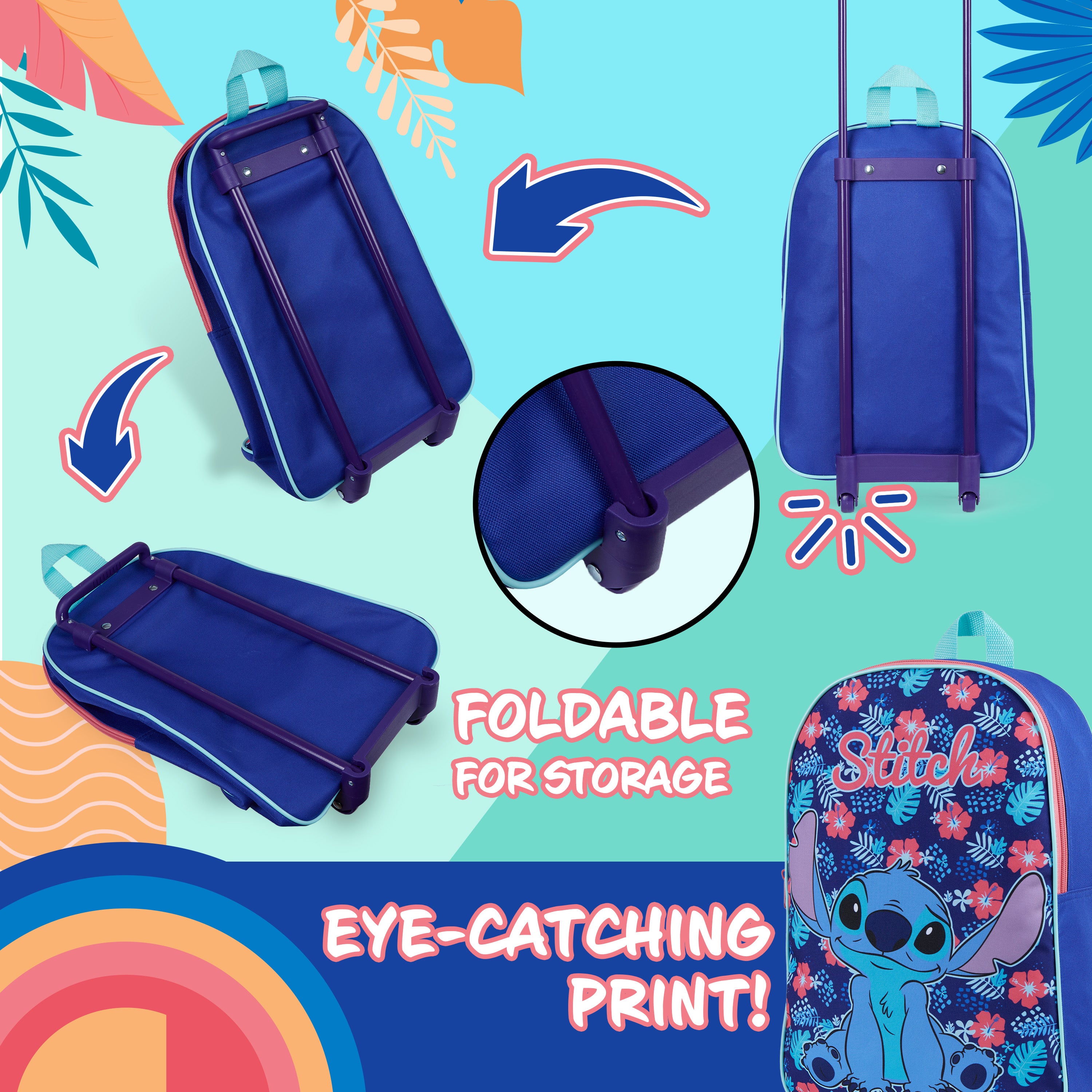 disney-stitch-valise-enfant-trolley-pliable-10-5-l image 6