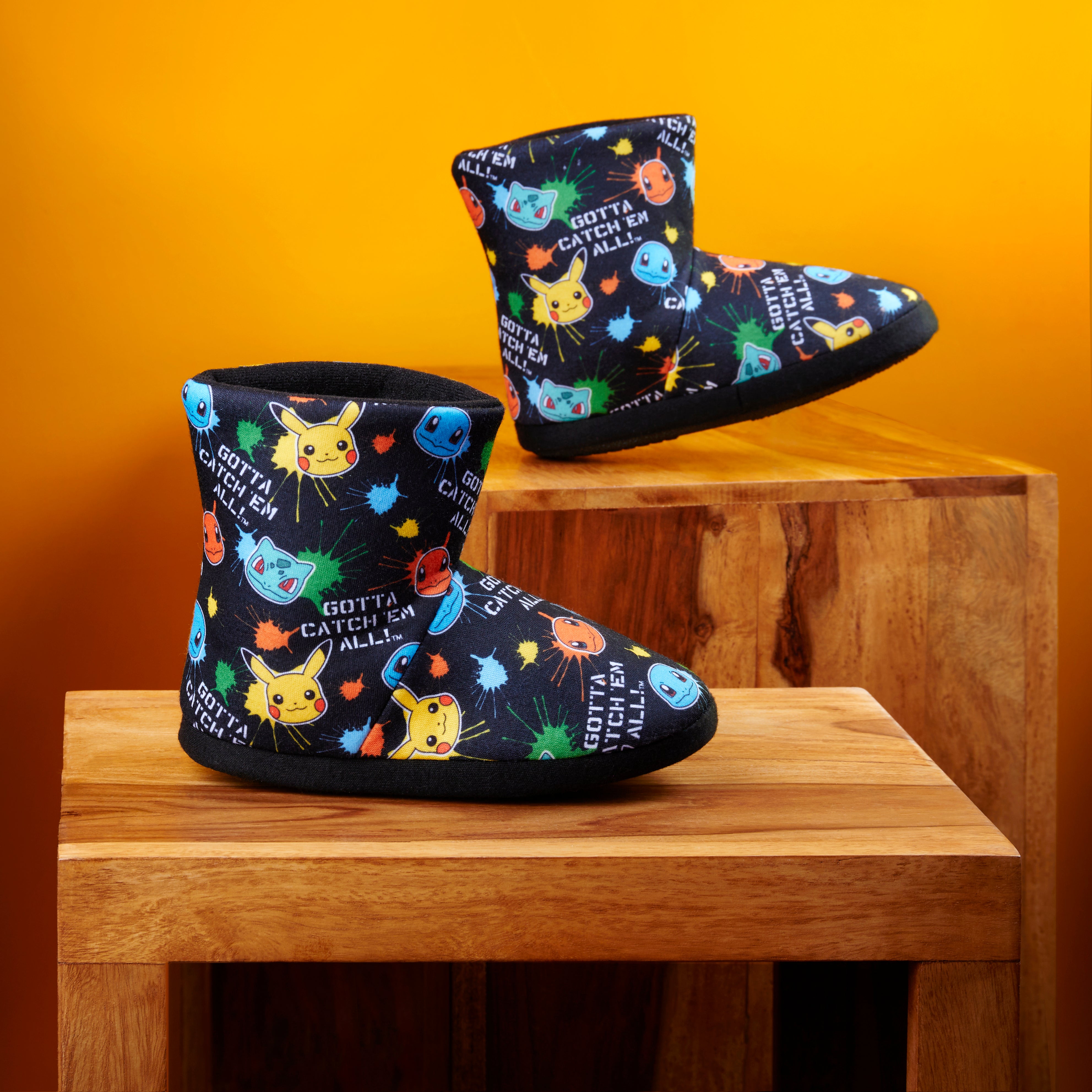 pok-mon-boys-bottines-chaussons-gar-on-noir-pikachu-ant-jeunes image 2