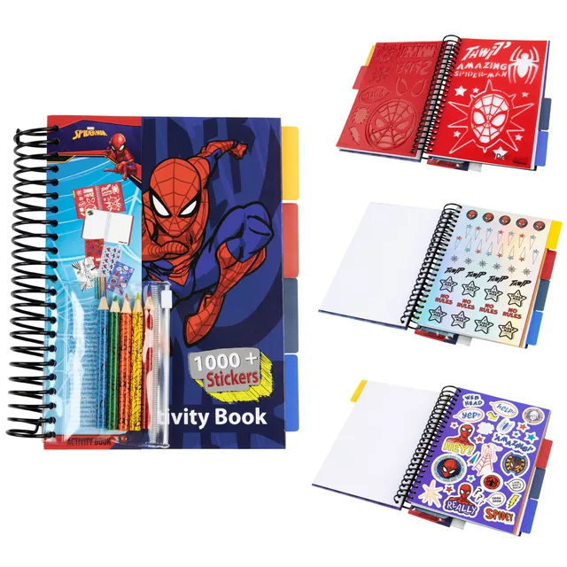 spiderman-cahier-stickers-1000-autocollants-marvel-gar-on image 1