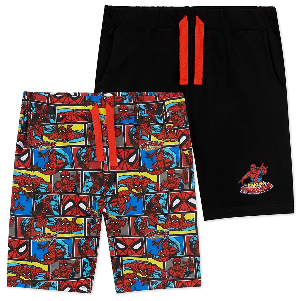 marvel-spider-man-short-gar-on-coton-lot-2-bermuda-poches-2-14-ans image 1